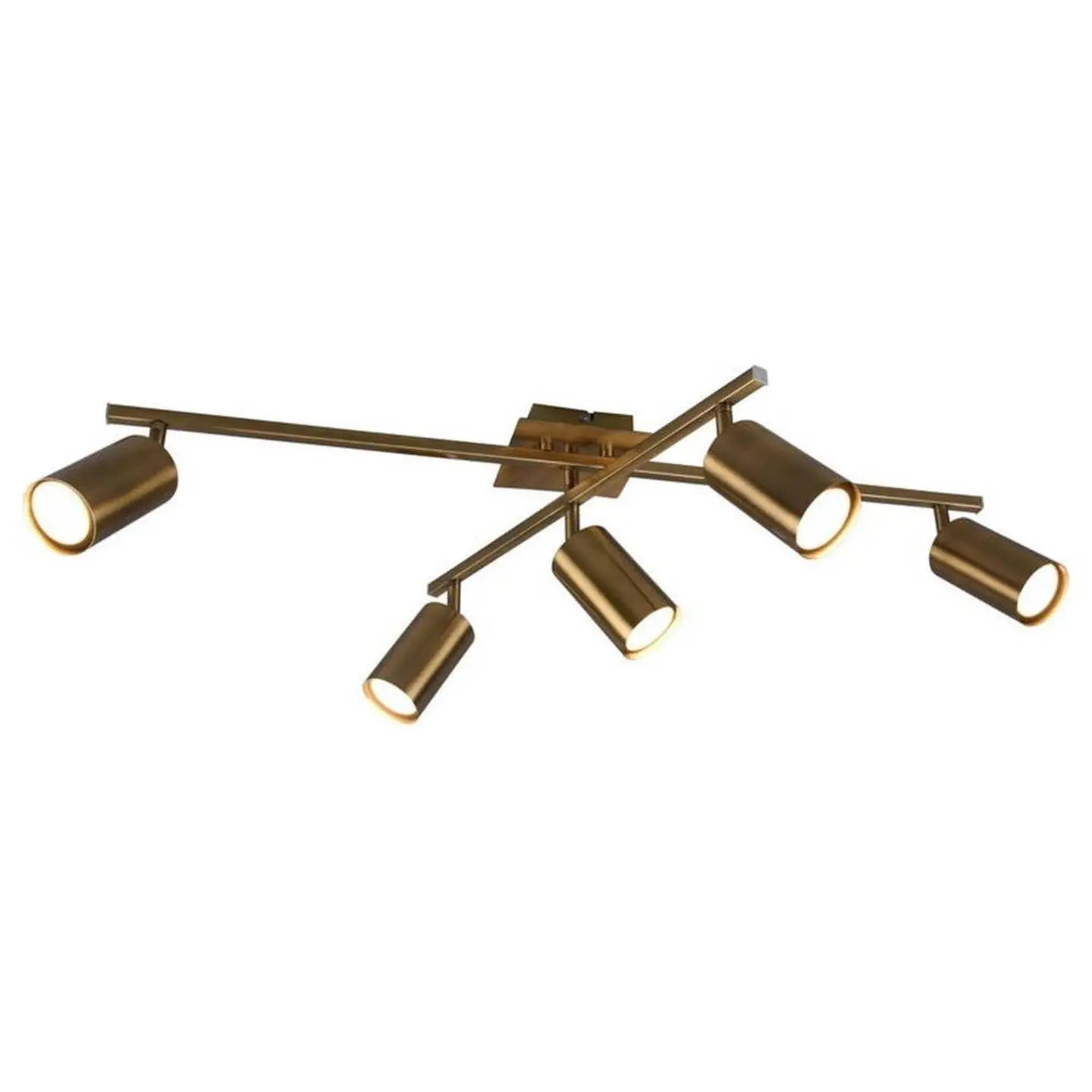 B-Ware Trio Lighting Deckenstrahler Marley Deckenlampe Deckenlicht Altmessing 5 Flam565
