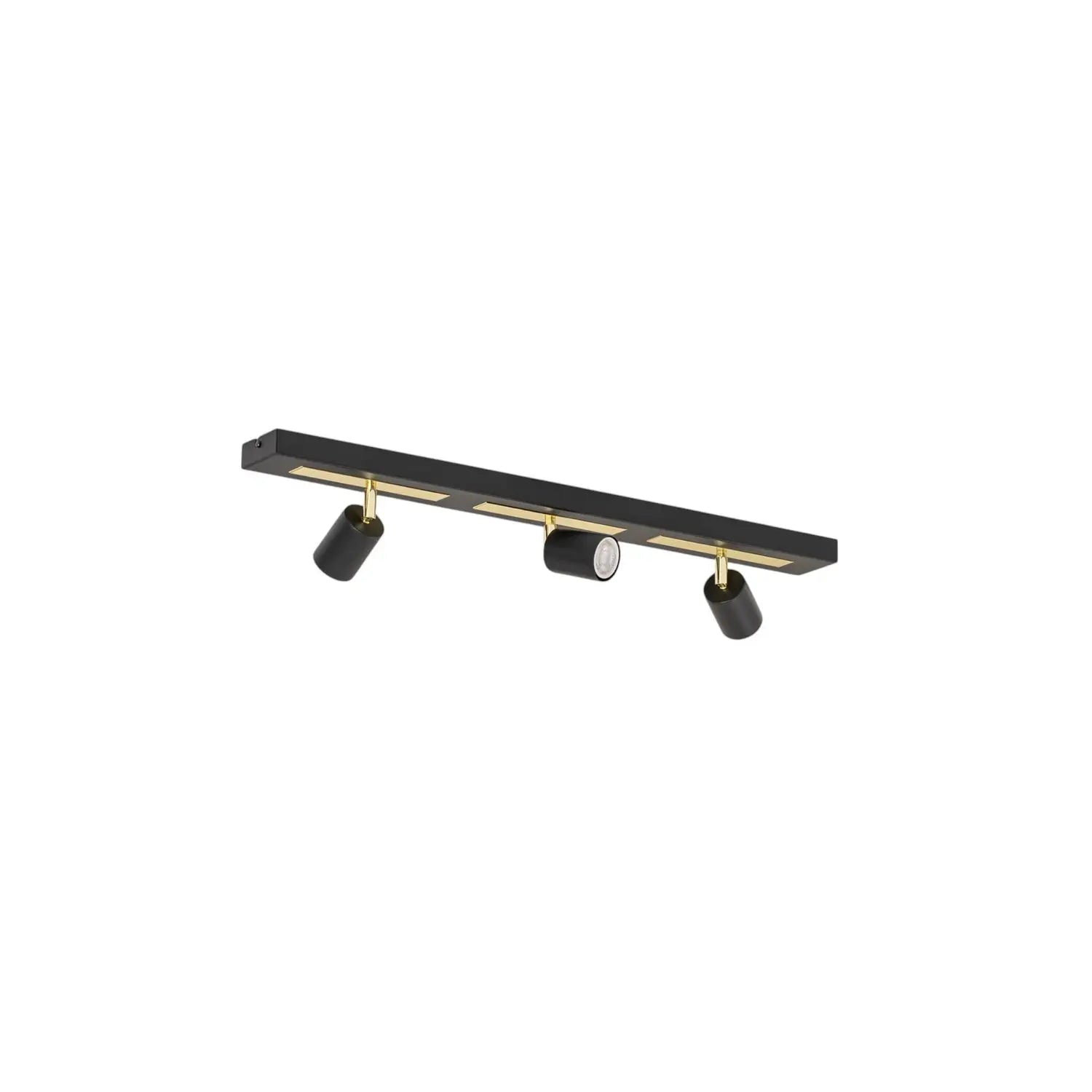 B-Ware Deckenstrahler Rodez Deckenspot Strahler Schwarz Gold Stahl 3 Flammig Gu10 Led