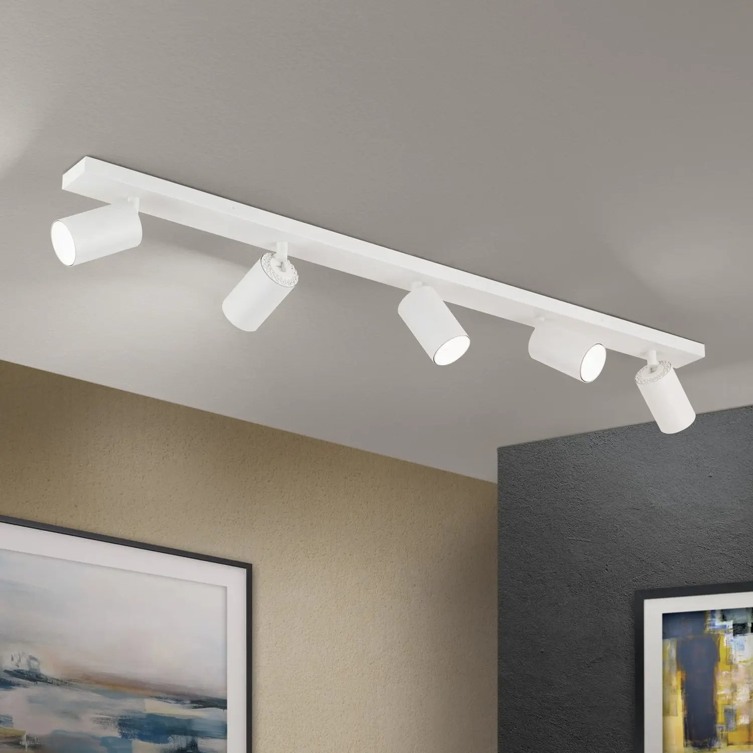 B-Ware Sean Deckenstrahler Deckenleuchte Strahler Weiß Aluminium Gu10 5 Flammig