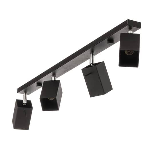 B-Ware Euluna Deckenstrahler Square Deko Deckenlampe Gu10 Schwarz Vierflammig Linear582