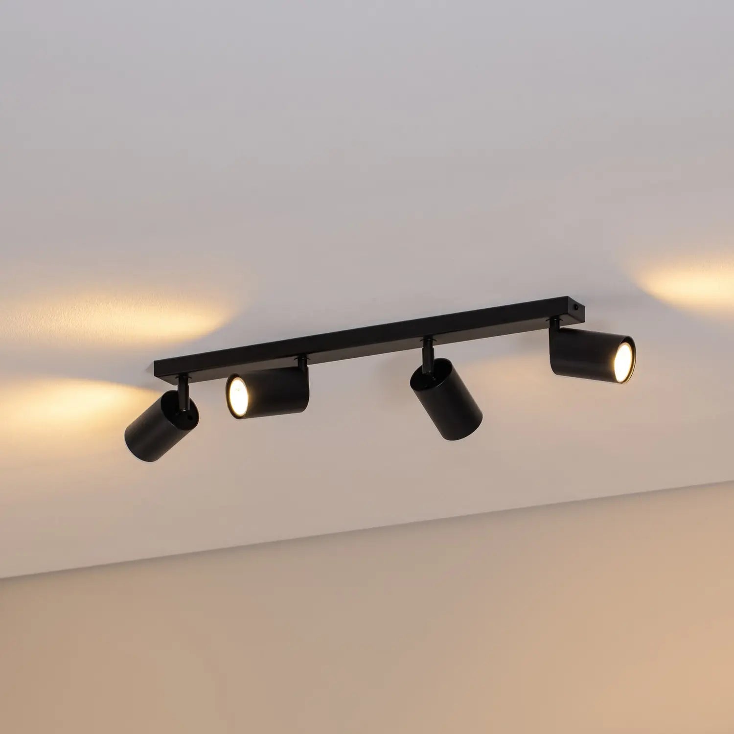 B-Ware Sigma Deckenstrahler Zoom Deckenleuchte Deckenlampe 4 Flg. Leuchte Lampe Schwarz