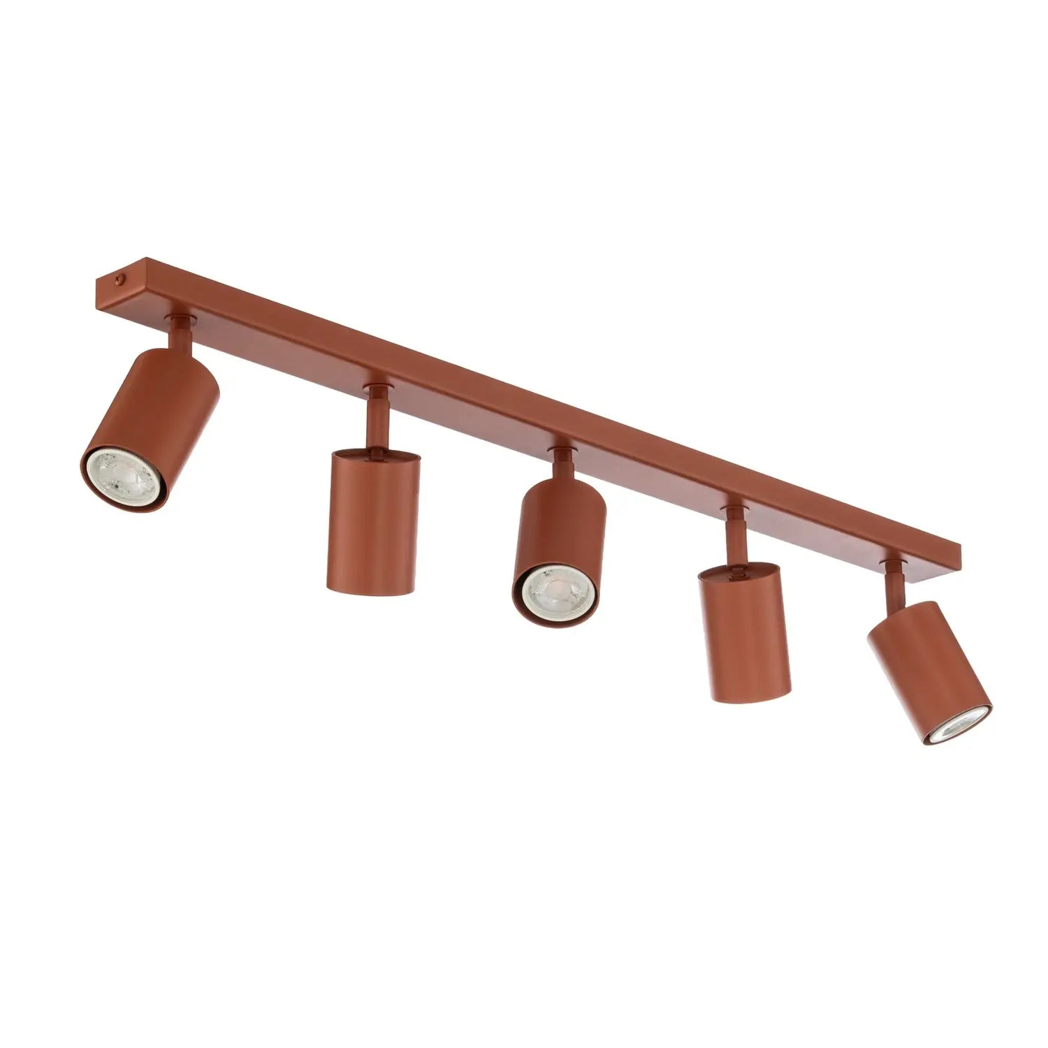 B-Ware Deckenstrahler Zoom Deckenspot Lampe Rot Stahl Pulverbeschichtet Gu10 5 Flg