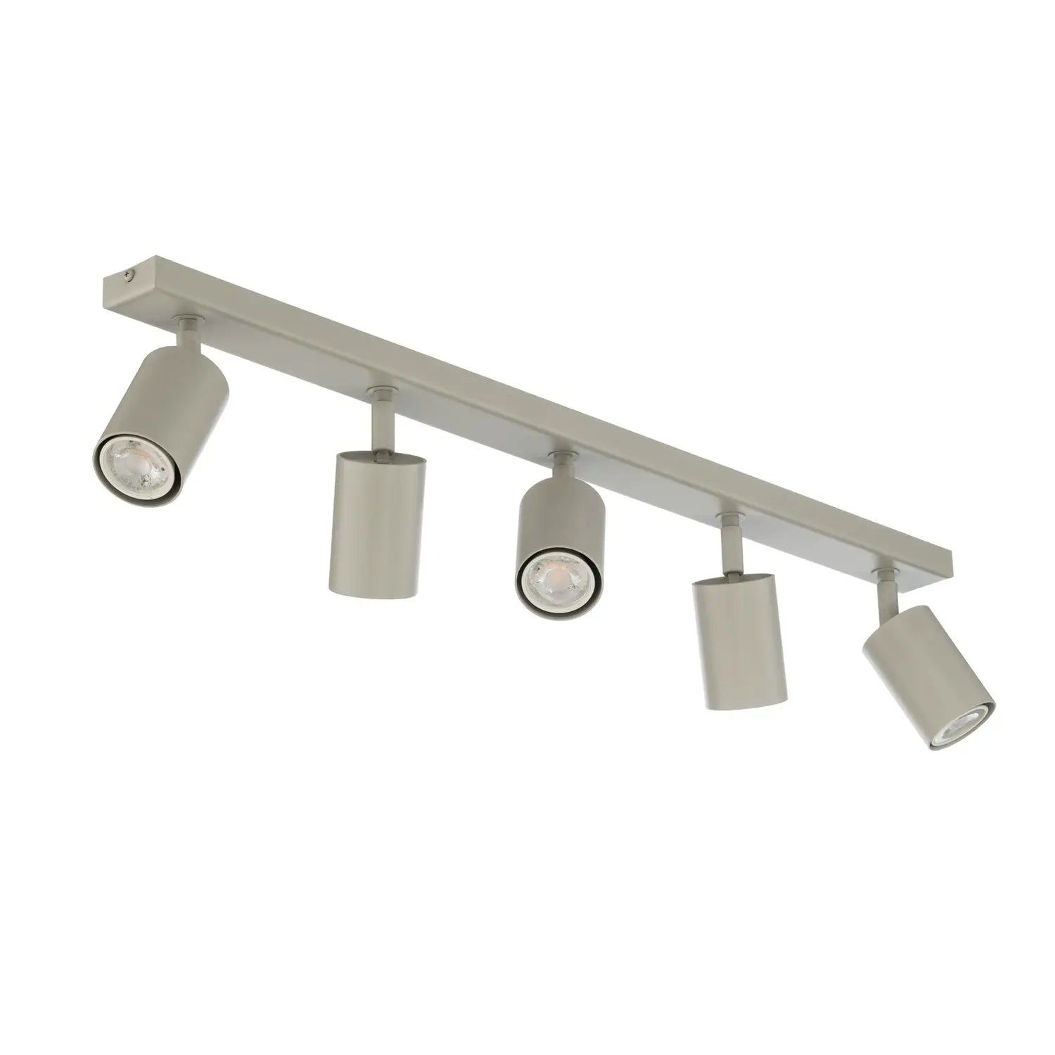B-Ware Deckenstrahler Zoom Deckenleuchte Strahler Grau Beige Stahl 5 Flg Lampe Gu10927