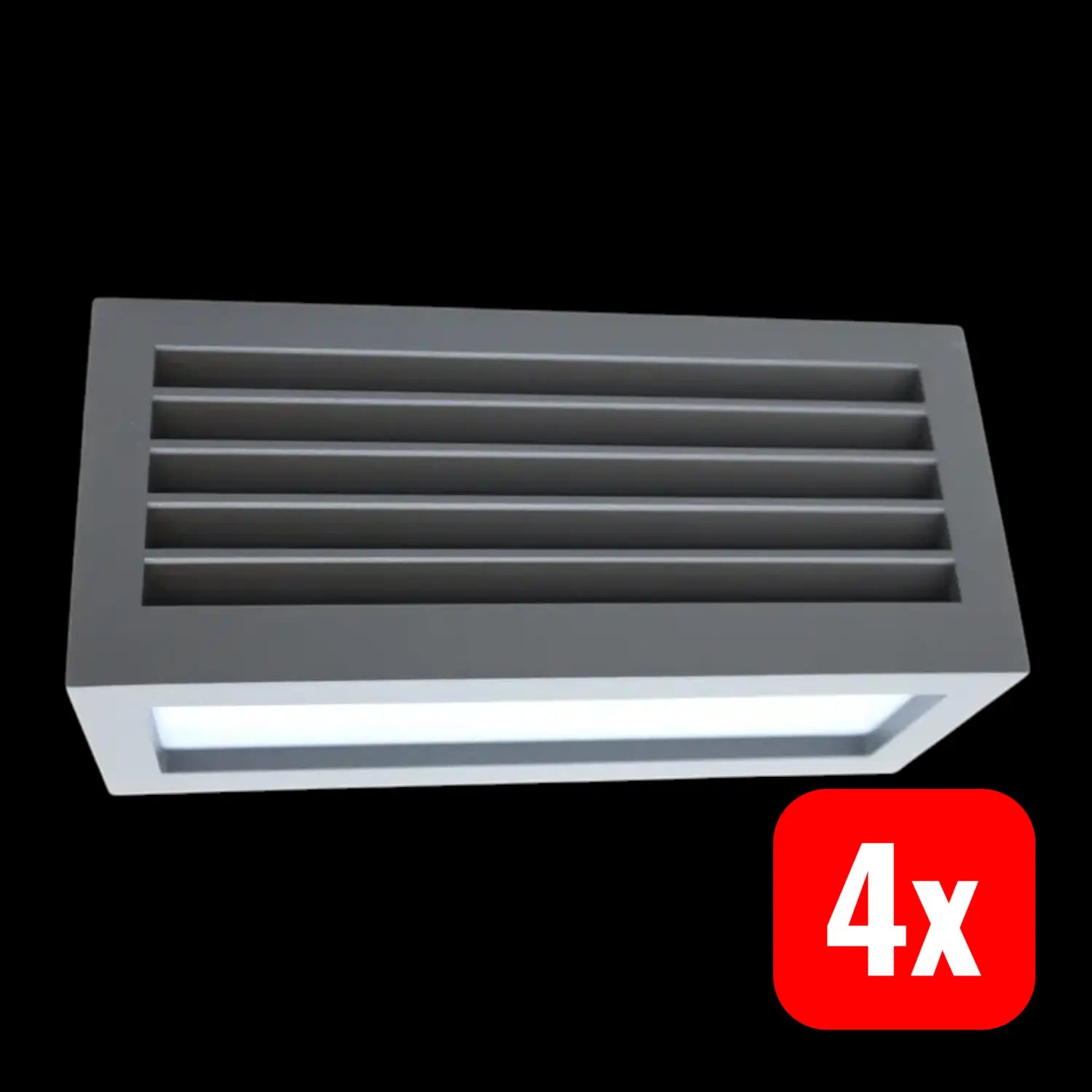 B-Ware Deko Light Wandleuchte Wandaufbauleuchte Wall Line Iii E27 Anthrazit Alu 4 Stück
