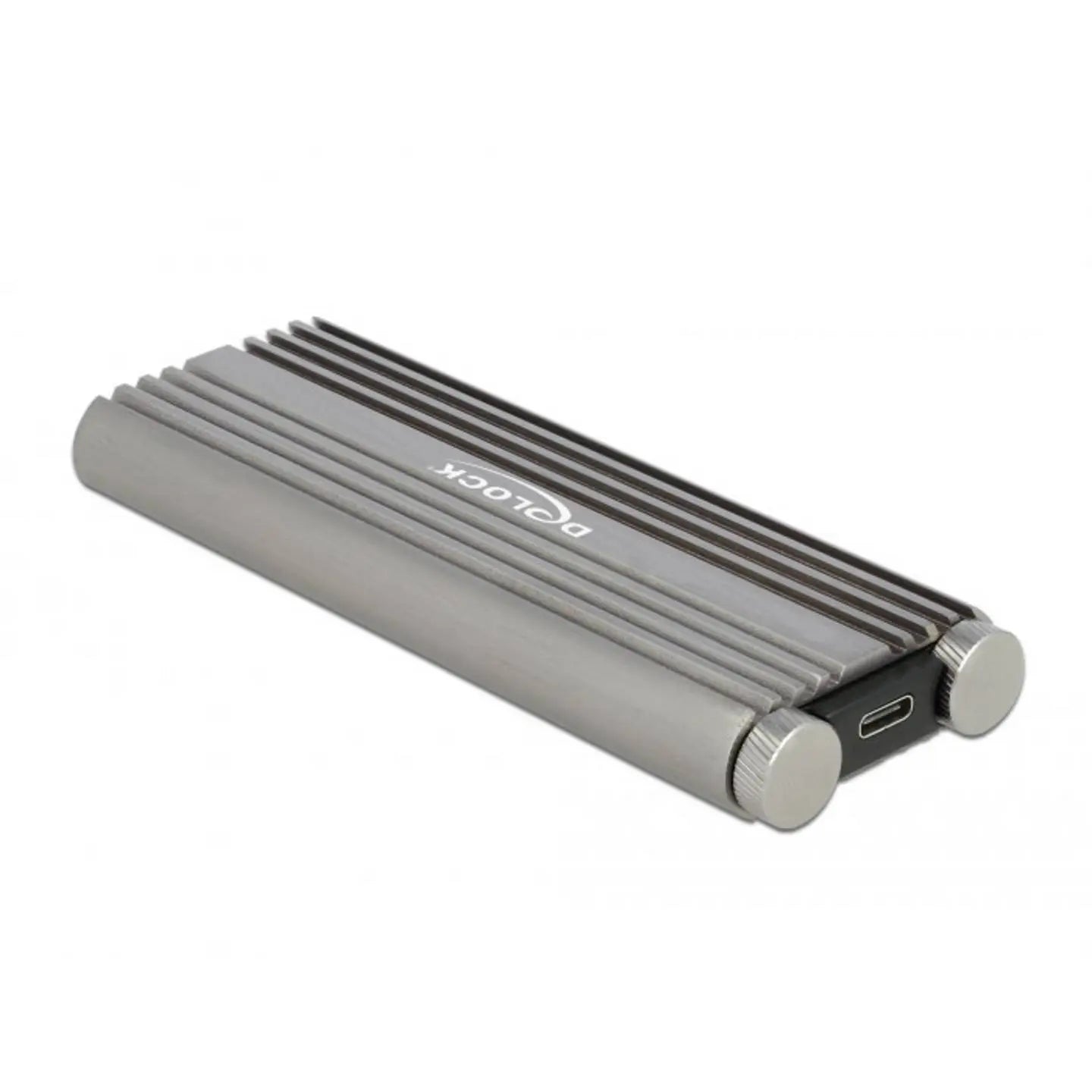 B-Ware Delock Gehäuse Festplattengehäuse M2 Ssd Nv Me Pc Ie Usb C Silber Werkzeuglos