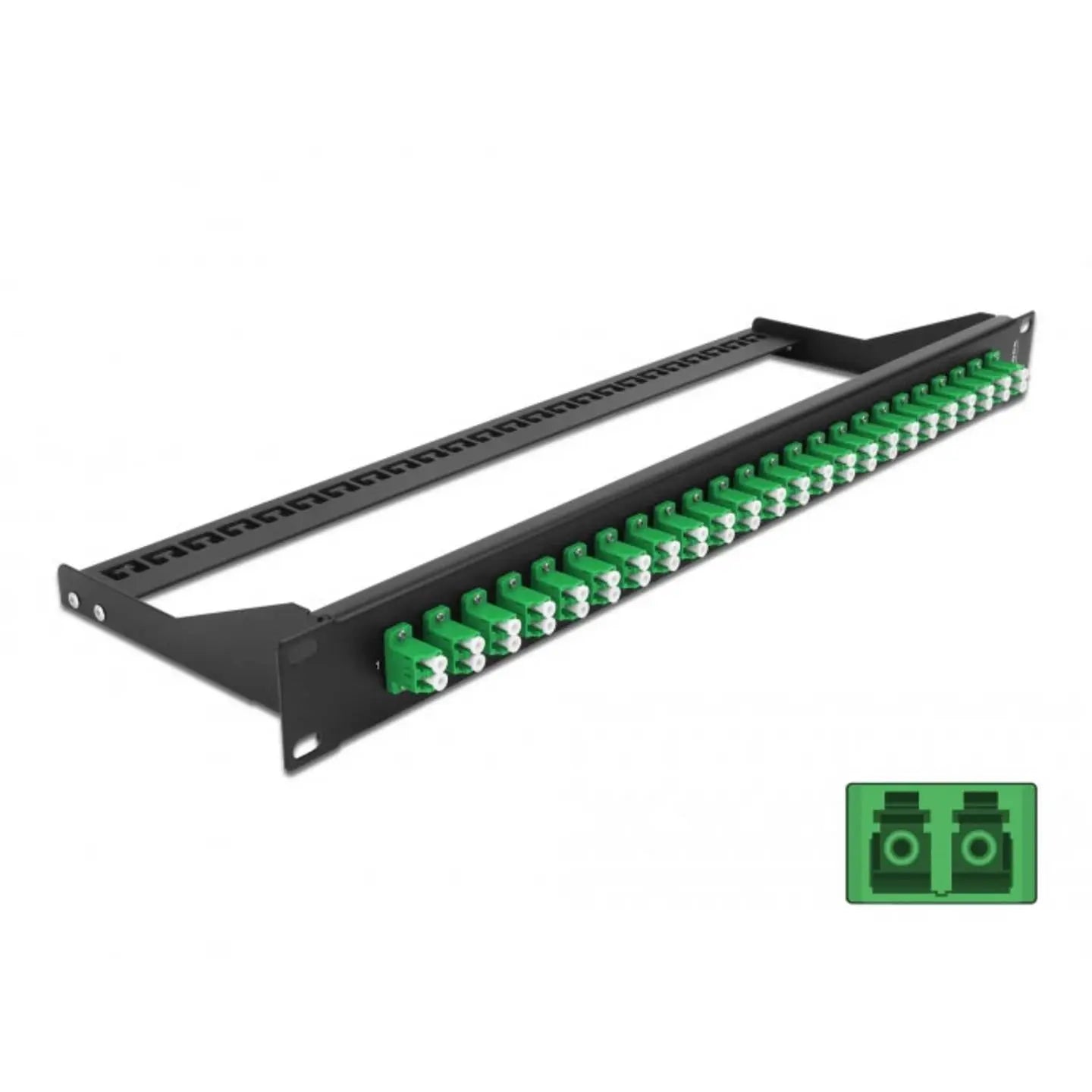 B-Ware Delock Patchpanel Verteiler Glasfaser Lwl Panel 19 Zoll Geräteschrank Schwarz