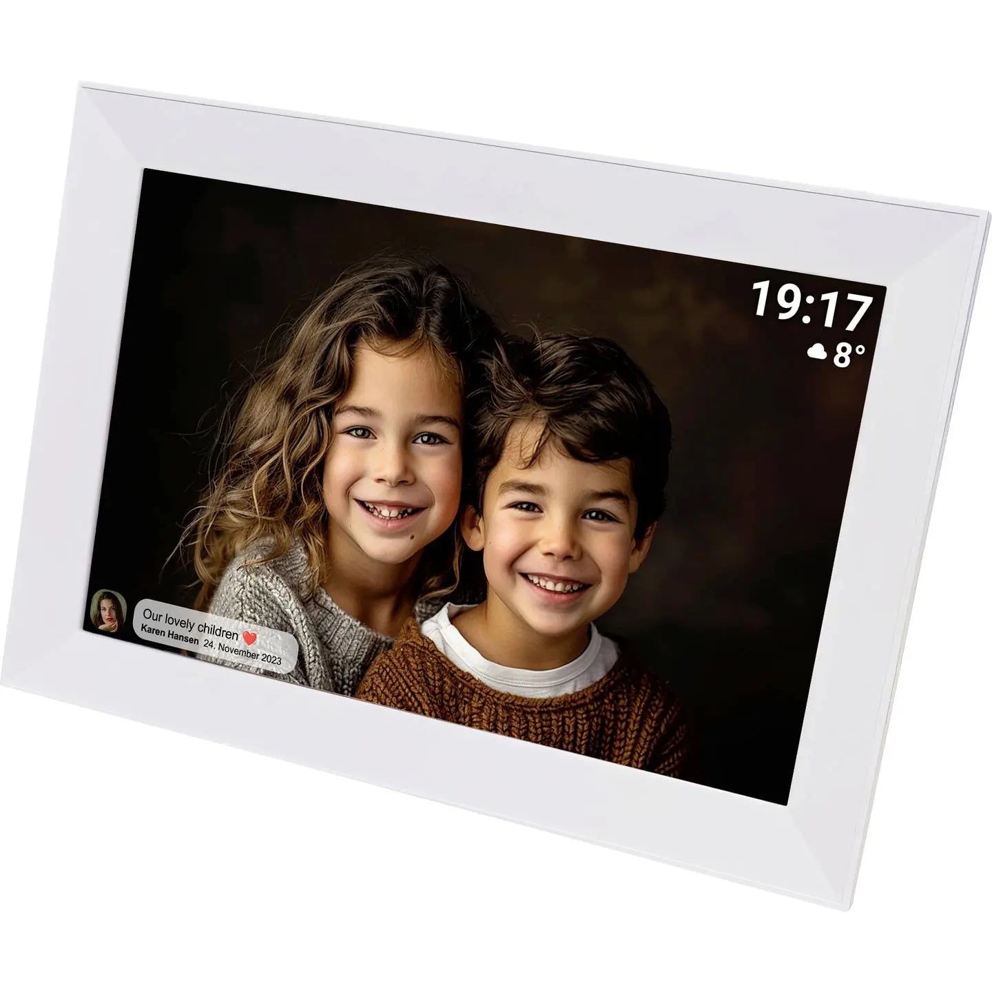 B-Ware Denver Digitaler Wi Fi Bilderrahmen Fotorahmen Frameo Weiß 16 Gb Touch Wlan 10,1