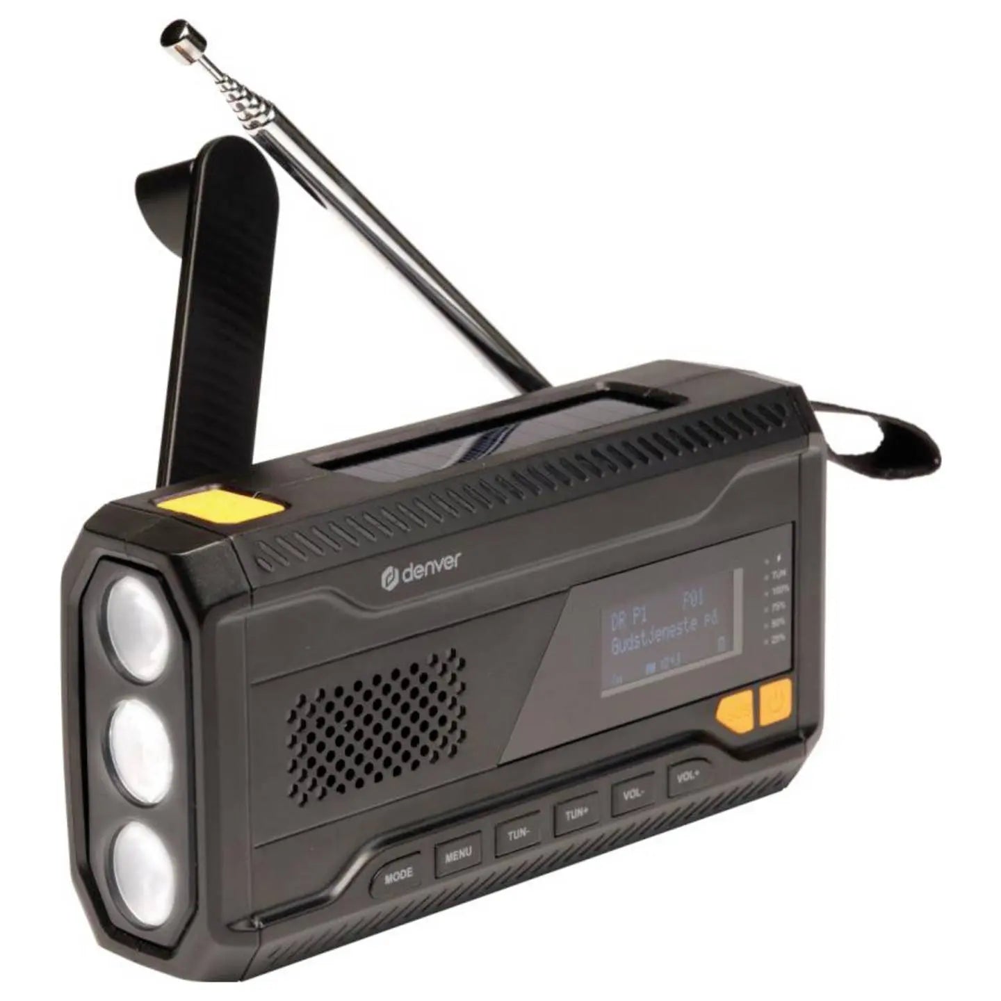 B-Ware Denver Radio Empfänger Akku Radio Schwarz Dab Plus Ukw Powerbank Bluetooth