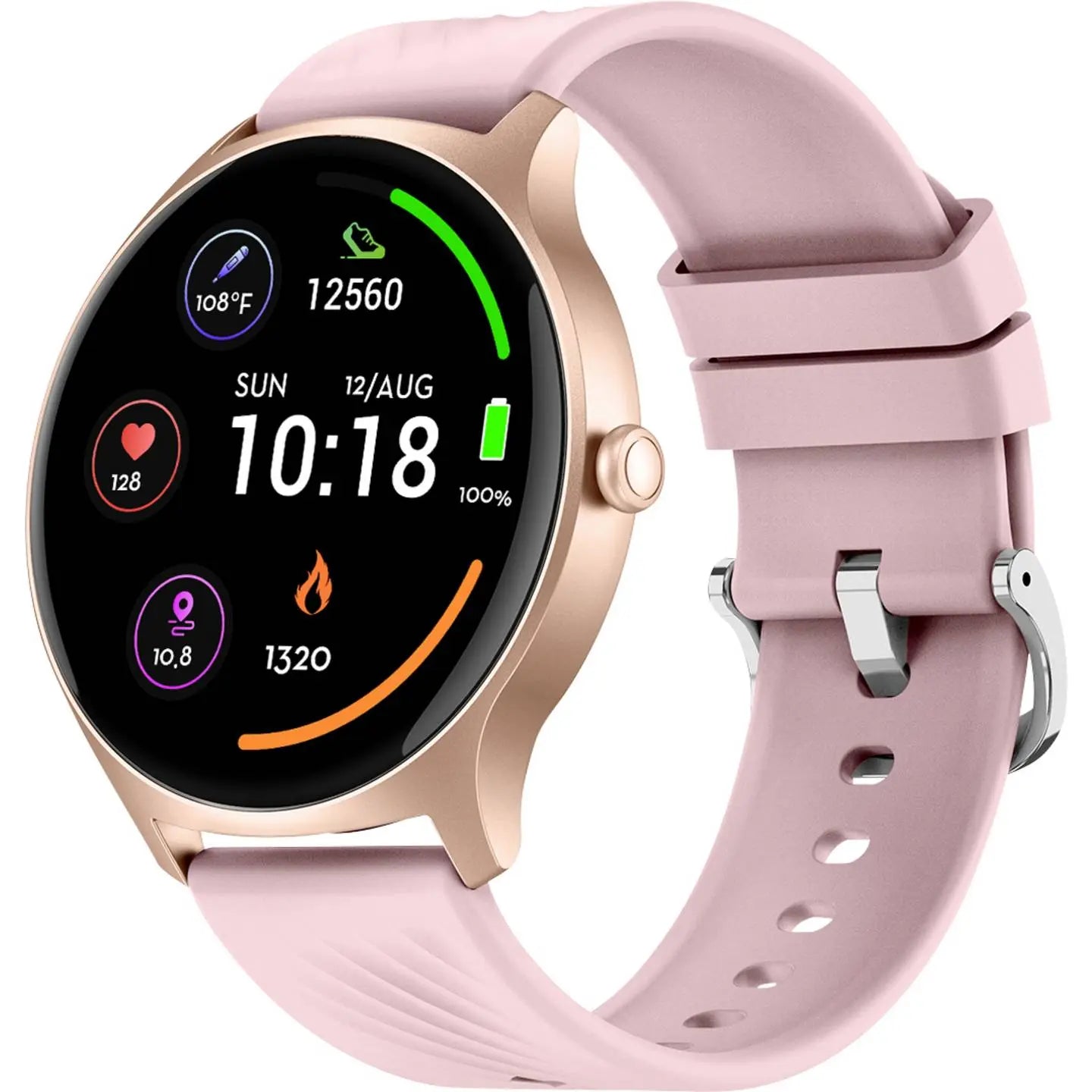 B-Ware Denver Smartwatch Uhr Bluetooth Fitnessuhr Rose Herzfrequenz Touchdisplay Swc387