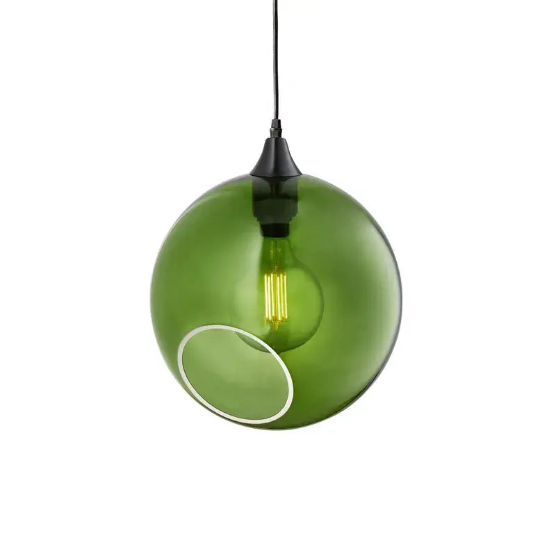B-Ware Design By Us Hängeleuchte Pendelleuchte Ballroom Xl Glas Grün Mundgeblasen