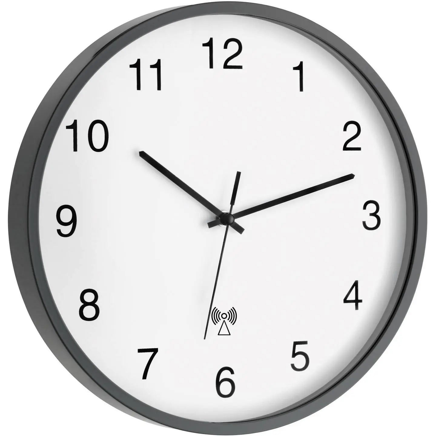 B-Ware Tfa Design Funk Wanduhr Uhr Zeitmesser Funkuhr Dcf 77 Anthrazit Weiß Glas845