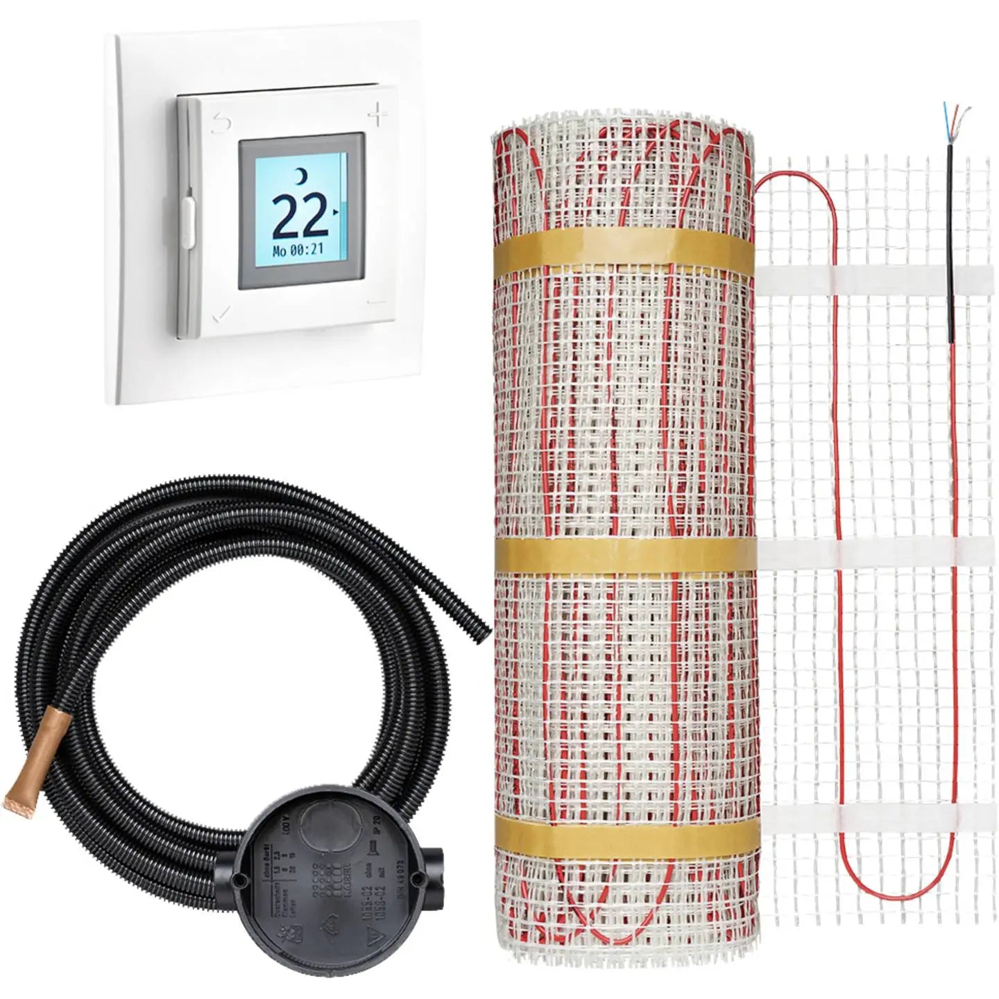 B-Ware Dimplex Fußbodenheizung Heizmatte Dünnbettheizmatte Set Thermostat 2 R 2,1m2 340 W