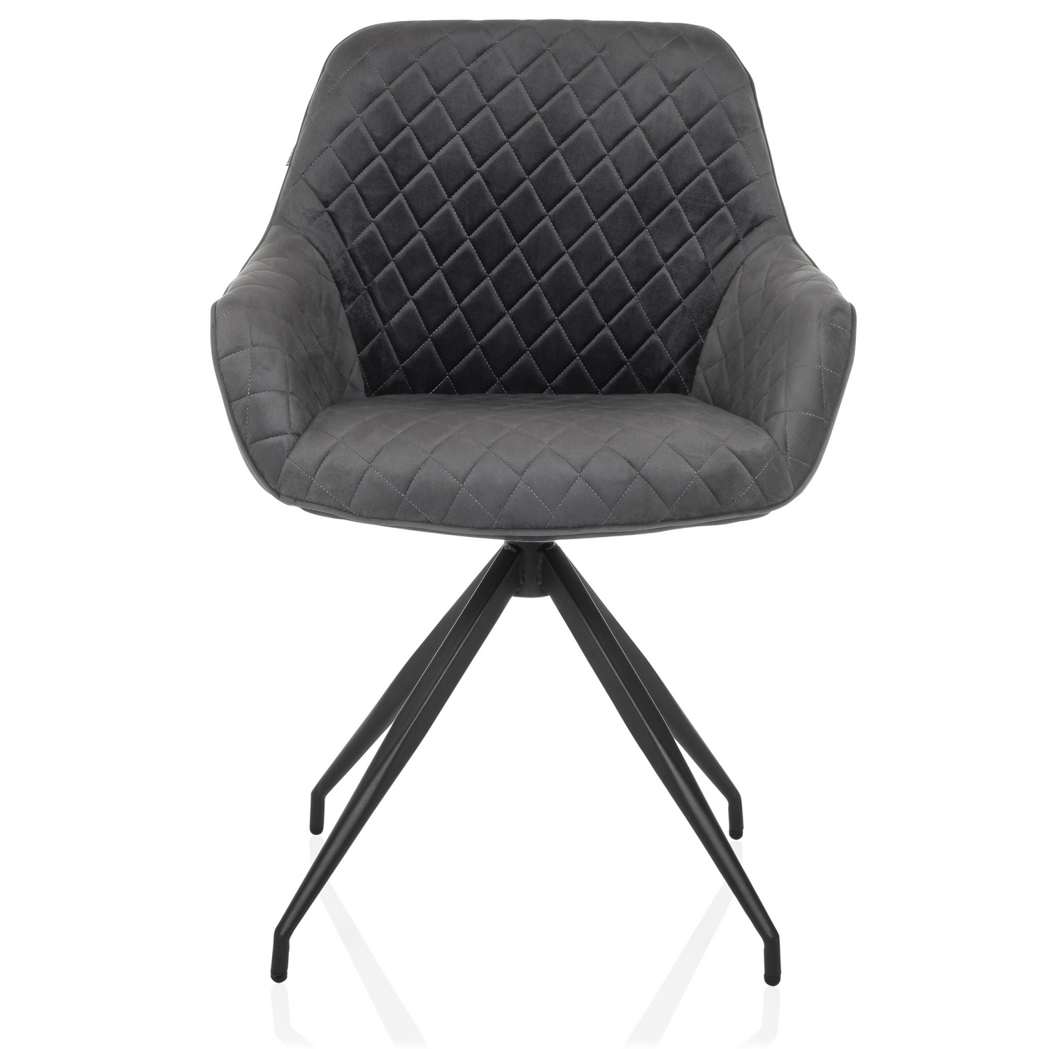 B-Ware Hjh Living Stuhl Schalenstuhl Esszimmerstuhl Samt Grau Elverum Loungestuhl