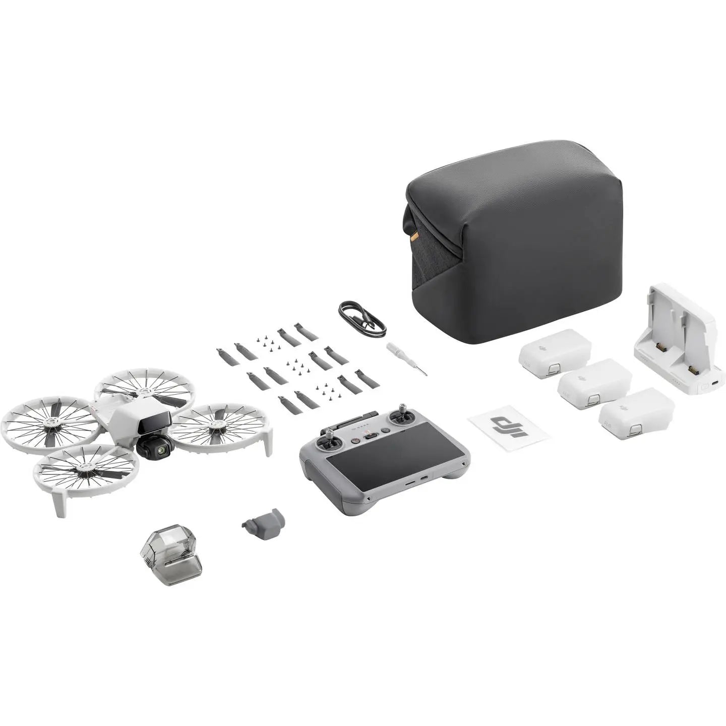 B-Ware Dji Drone Quadrocopter Kamera Flip Fly More Combo Schwarz Weiß Faltbar 48 Mp