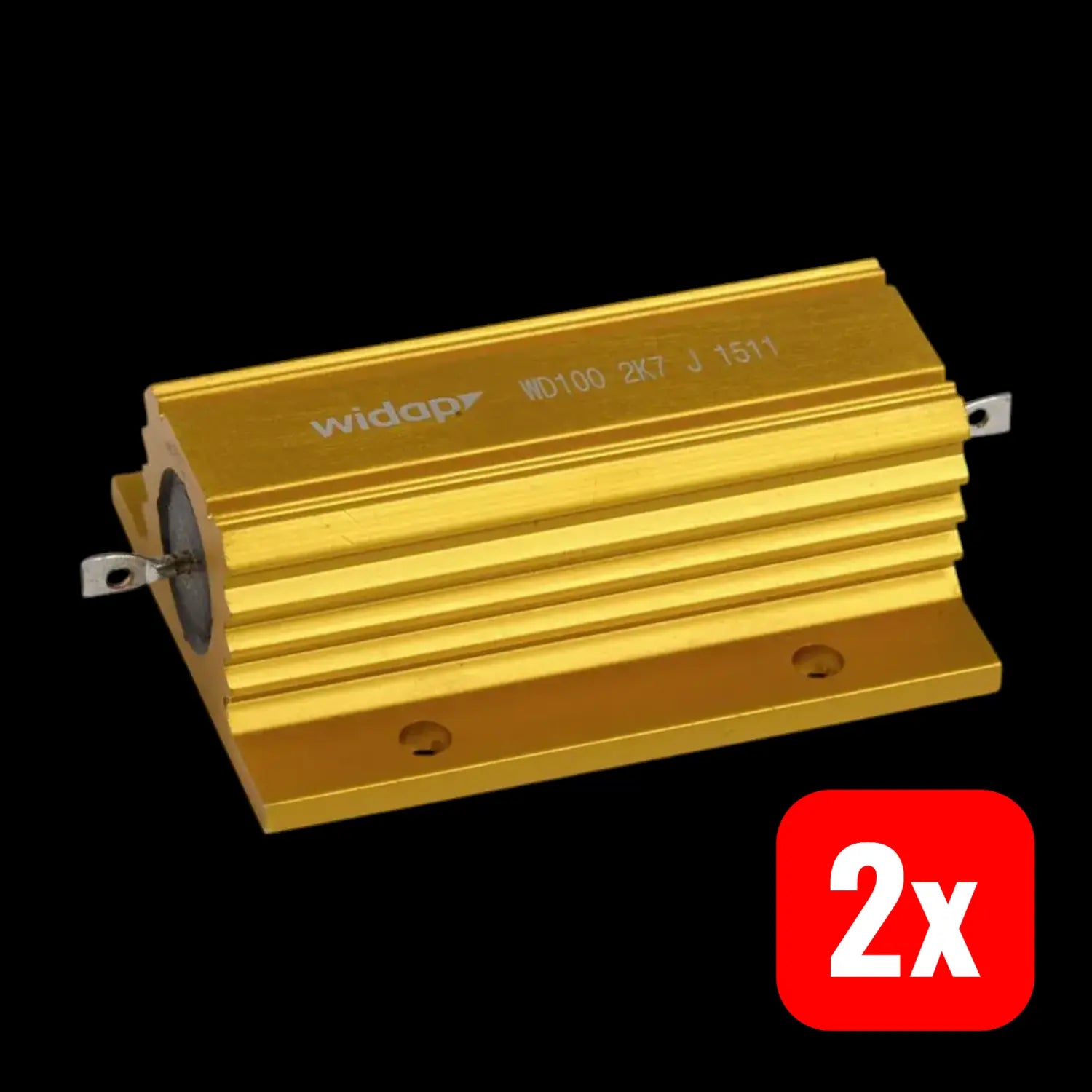B-Ware Widap Drahtwiderstand Leistungswiderstand Gehäuse Widerstand 2.2 Ohm 100 W 2 Stück