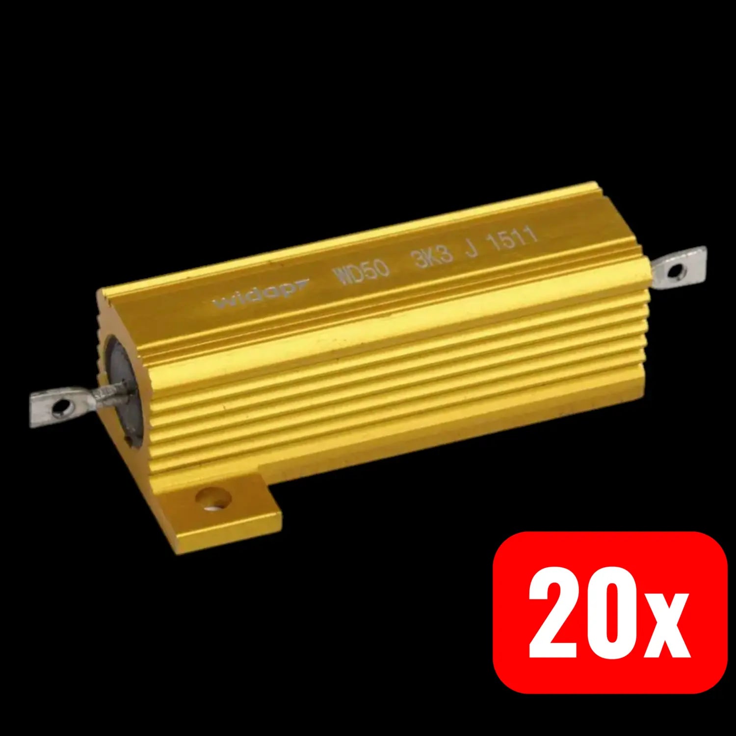 B-Ware Widap Drahtwiderstand 160113 Widerstand Gehäuse Alu 8.2kω 50 W 50,1mm 20 Stück