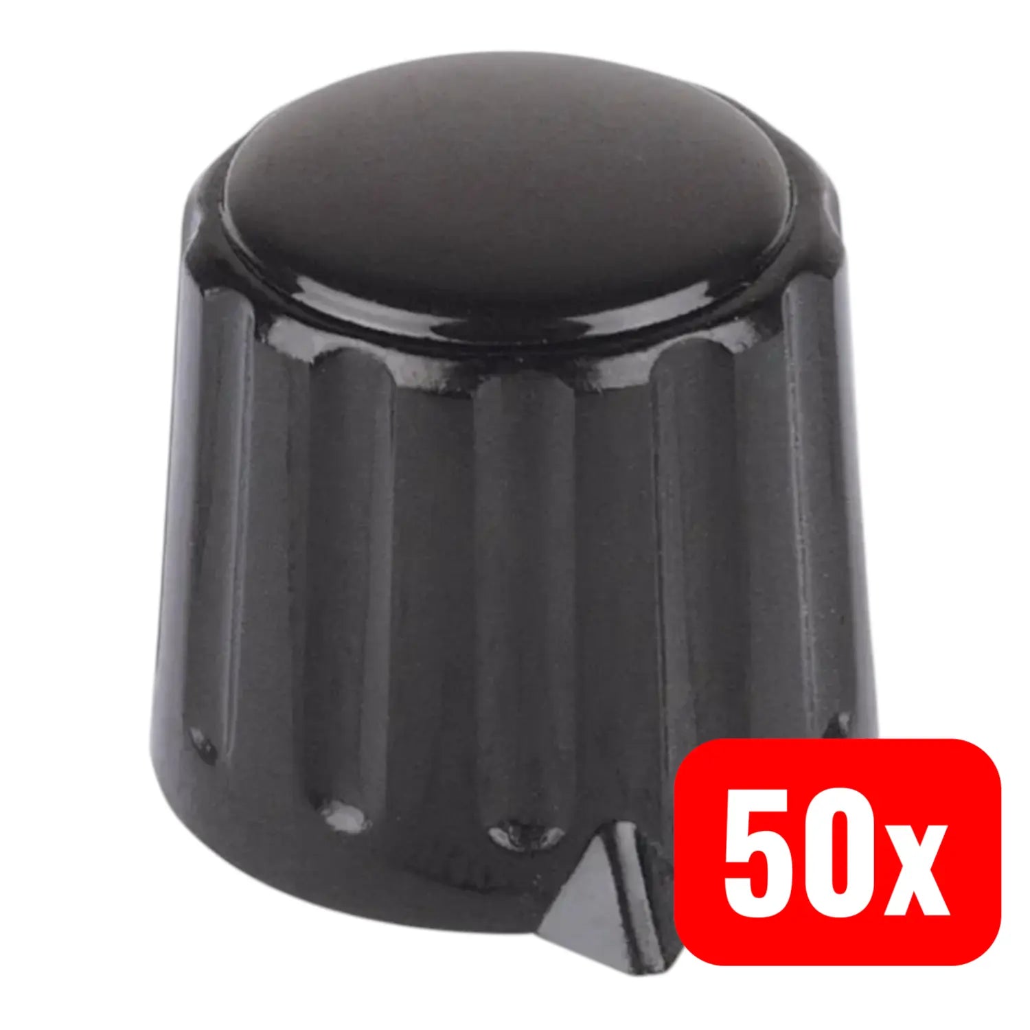 B-Ware Mentor Drehknopf 4310.6131 Knopf Zeiger Schwarz 15x20 Mm Ohne Kappe 50 Stück