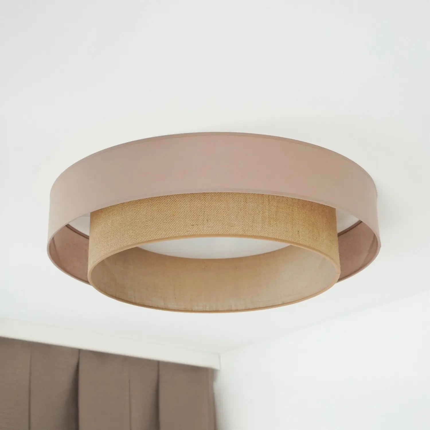 B-Ware Duolla Led Deckenleuchte Luneta Jute Lampe Braun ø 60 Cm 3 Step Dim Deckenla72