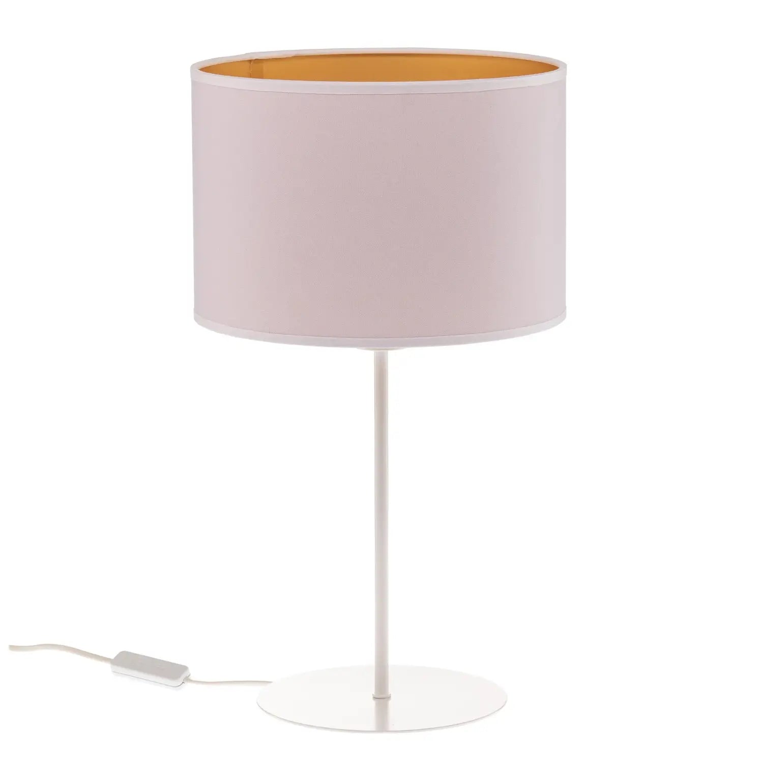 B-Ware Duolla Tischleuchte Tischlampe Roller Weiß Metall Schalter 50 Cm Siehe Text