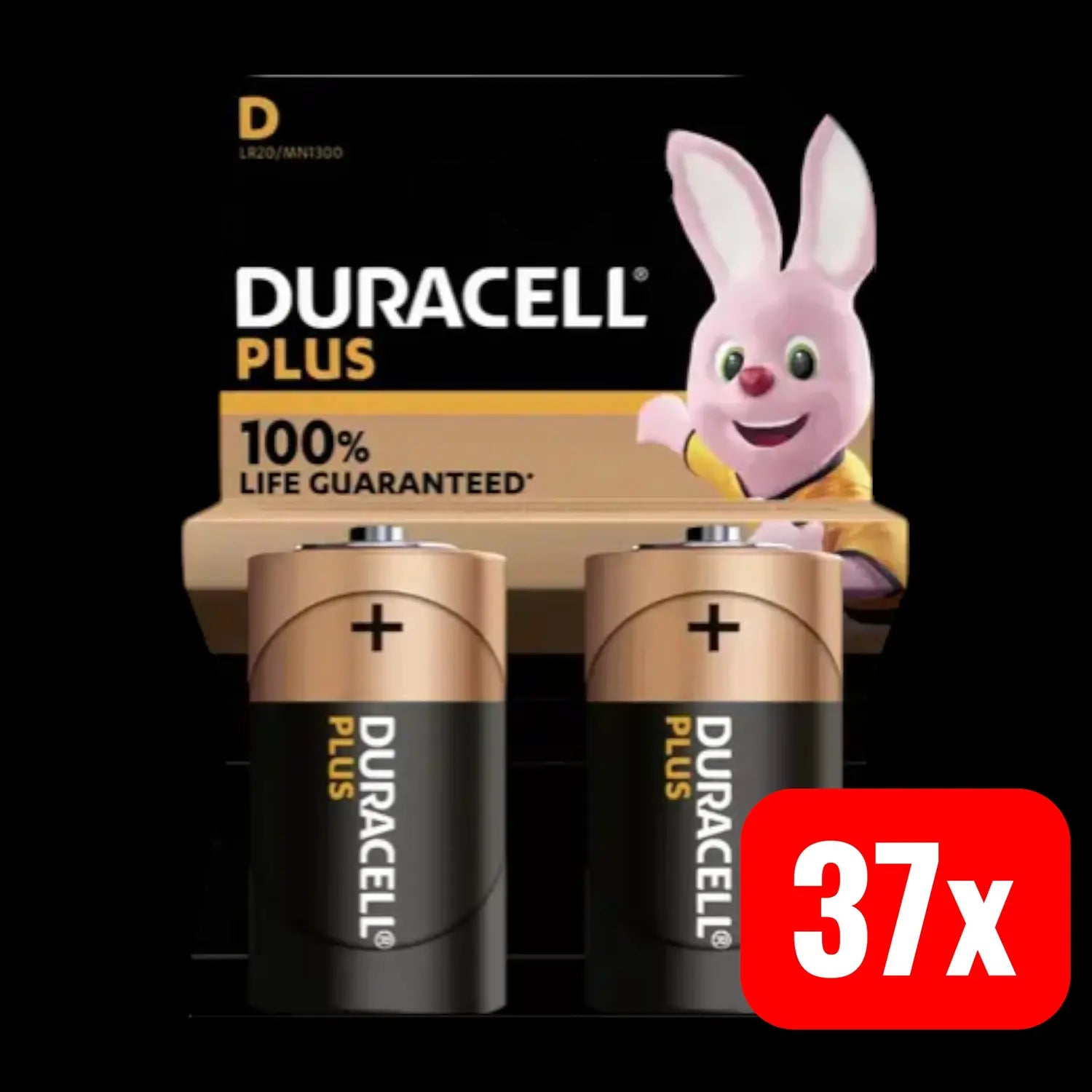 B-Ware Duracell Batterie Batterie D Zelle Alkali Mangan Plus D K2 Mono 1,5 V 37 Sets
