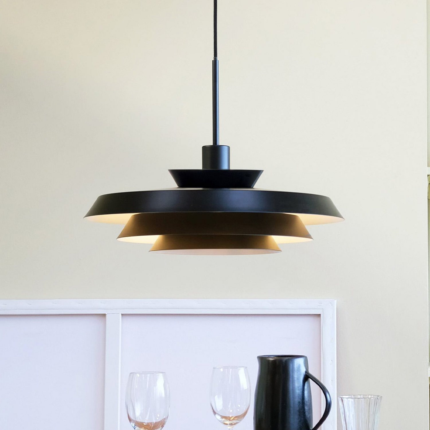 C-Ware Dyberg Larsen Hängelampe Dl44 Schwarz Metall 45 Cm Lampe Leuchte Siehe Text/Foto
