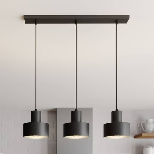B-Ware Euluna Hängeleuchte Rif Deckenlampe Lampe Leuchte Linear Dreiflammig E27 Schw892