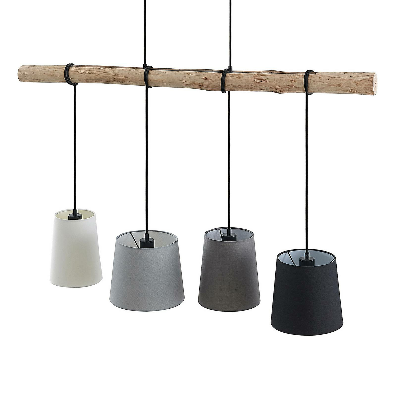 B-Ware Lindby Hinai Hängeleuchte Deckenlampe Pendelleuchte Lampe E27 Schwarz Grau We996