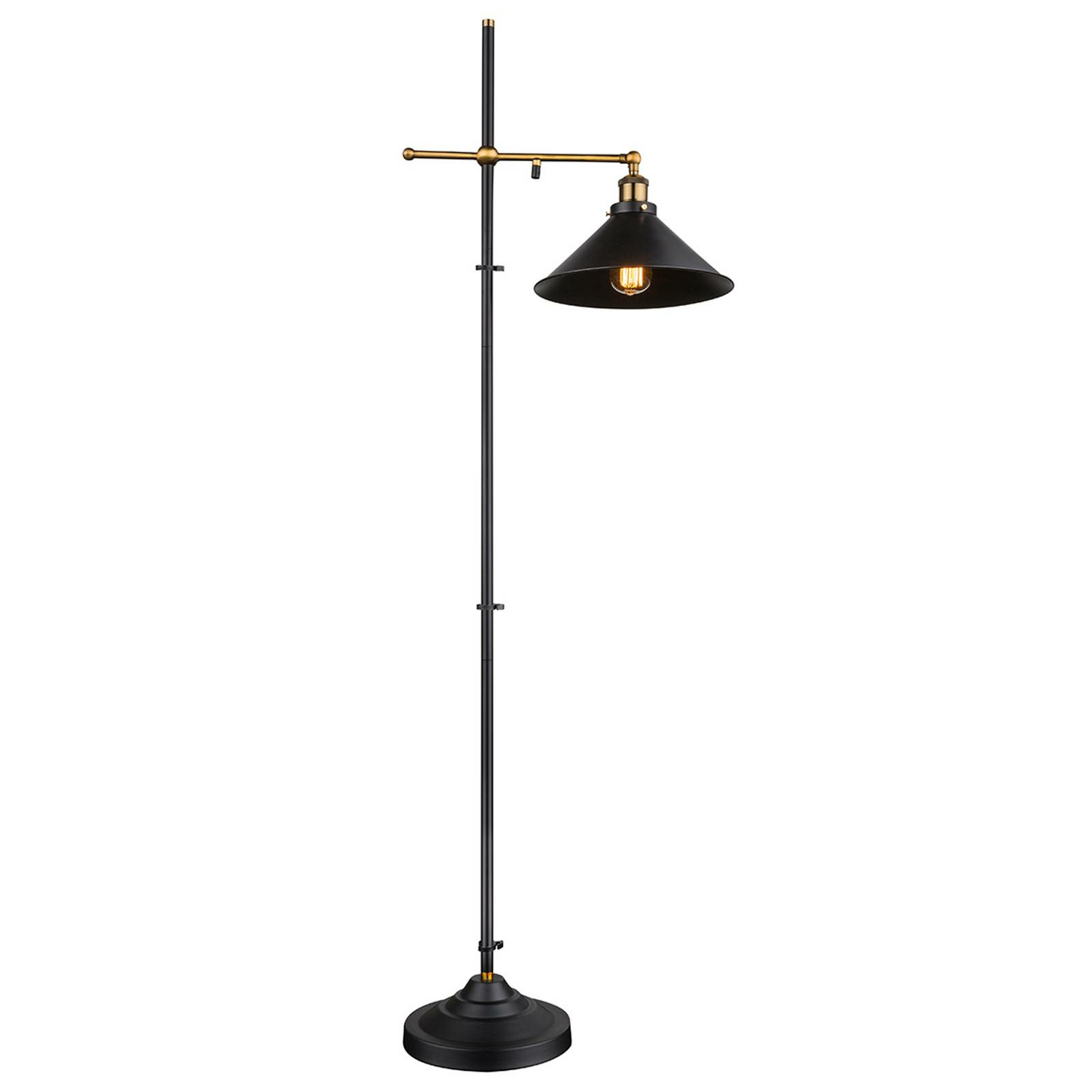 B-Ware Globo Stehleuchte Stehlampe Lampe Leuchte Lenius Mit Beweglichem Schirm Schwarz