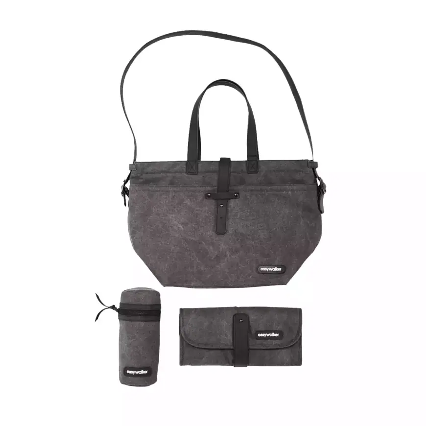 B-Ware Easywalker Wickeltasche Tasche Wickelunterlage Babyzubehör Black Canvas Schwarz