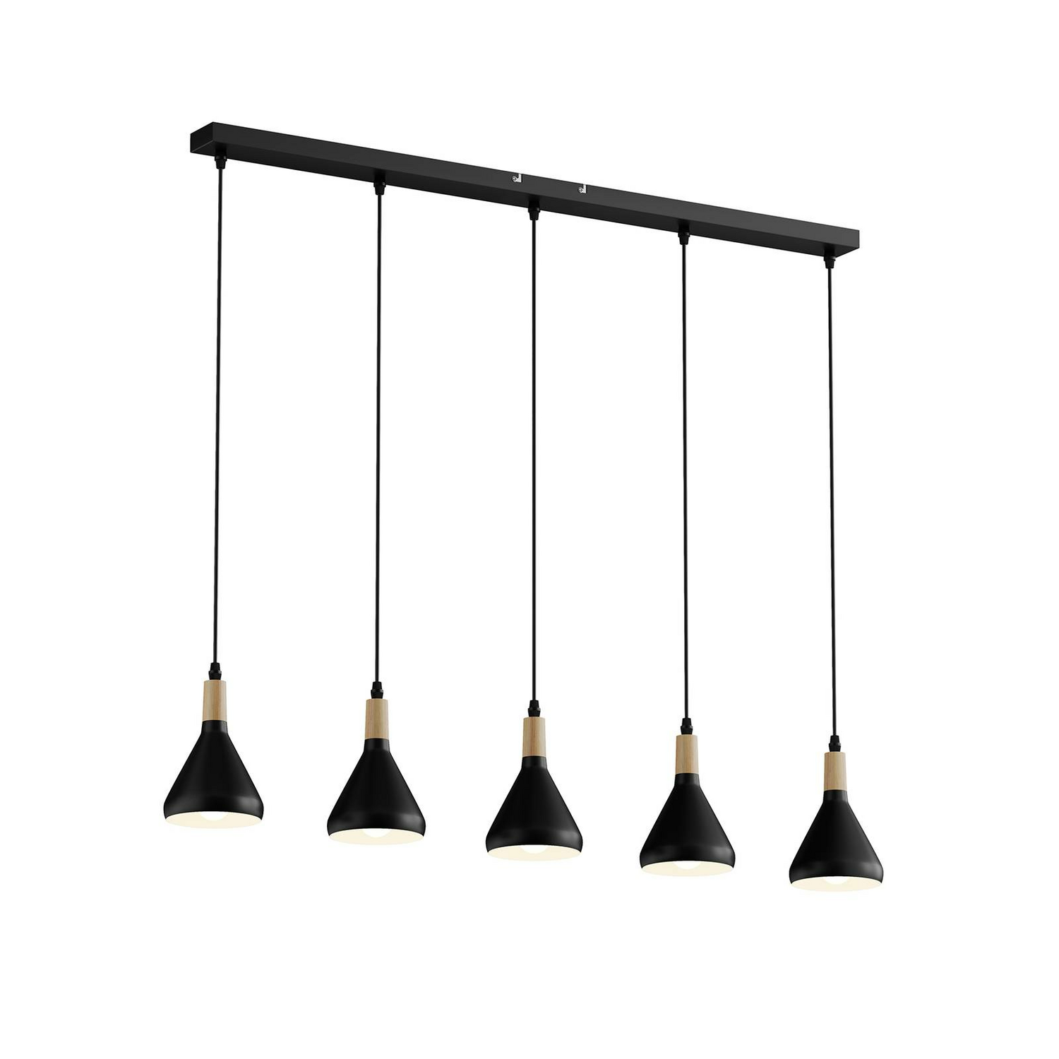 B-Ware Lindby Led Pendelleuchte Arina Hängeleuchte Deckenlampe Lampe Schwarz 5 Flammig