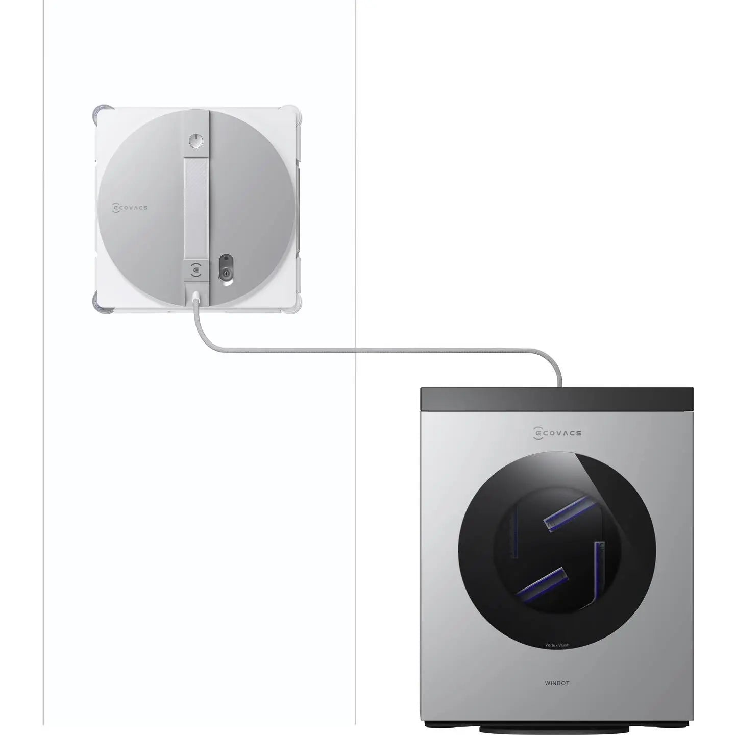 B-Ware Ecovacs Fensterputzroboter Fensterreiniger Winbot W3 Omni Weiß App Gesteuert
