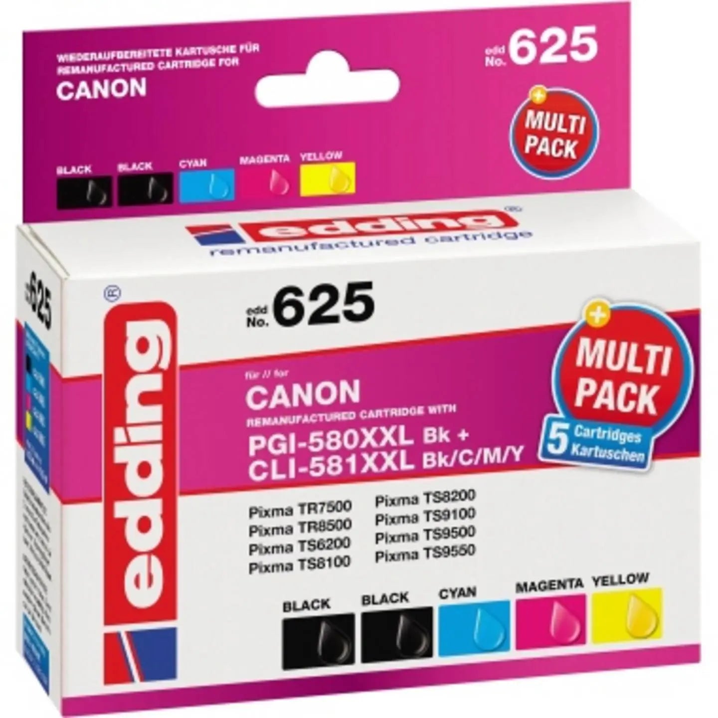 B-Ware Edding Druckerpatrone Tintenpatrone Kombipack Canon Pixma Tr Ts Schwarz Farbe