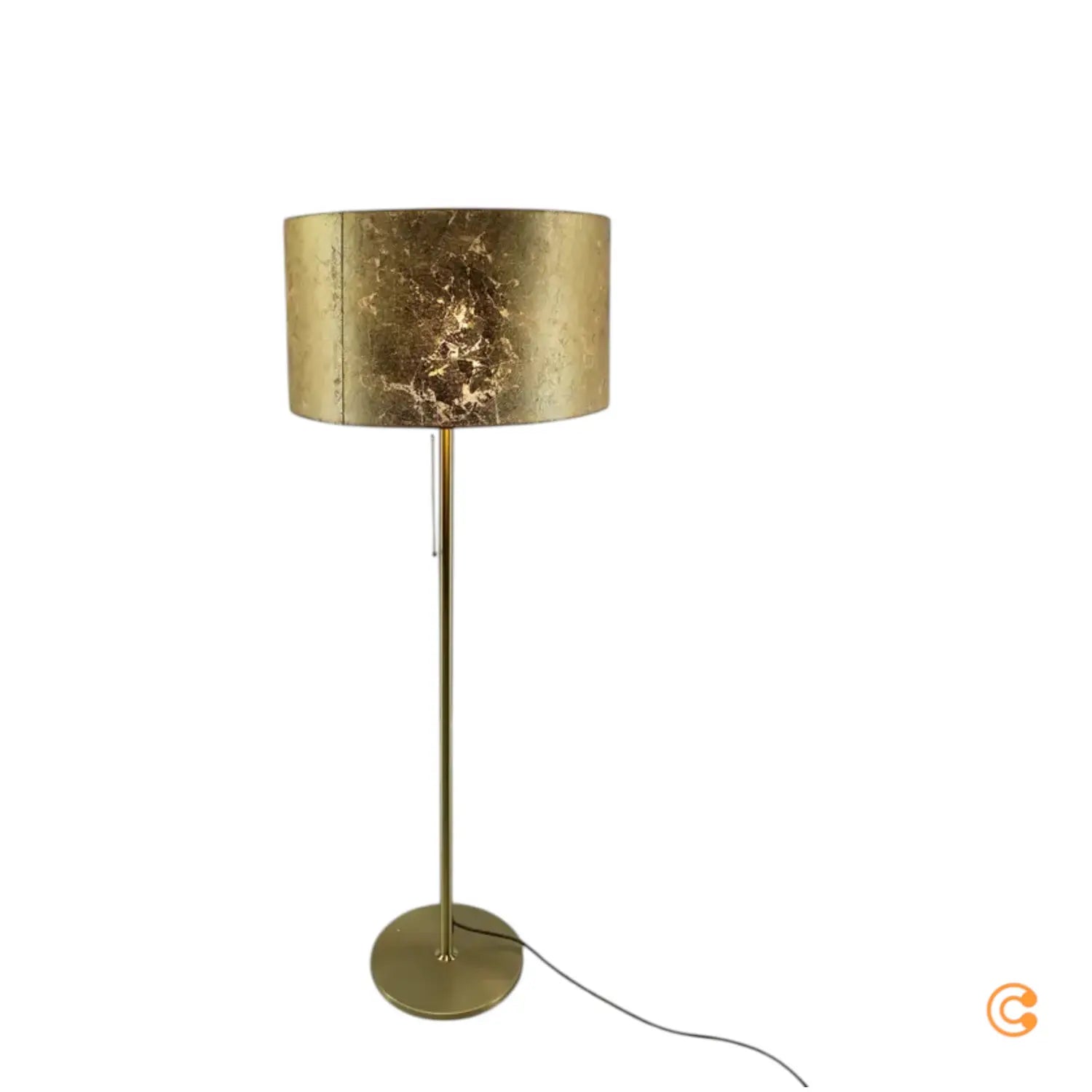 B-Ware Hufnagel Edle Stehleuchte Loop Blattgoldbezug Stehlampe Leuchte Siehe Text/Foto