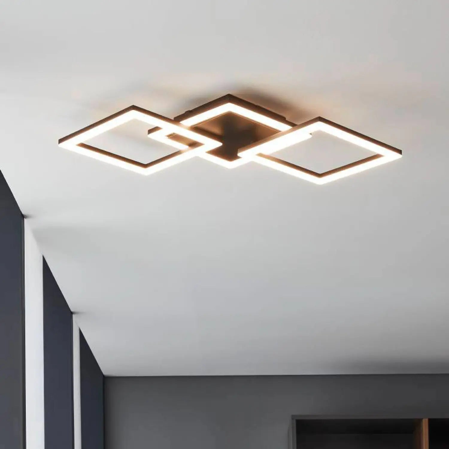 B-Ware Eglo Connect Paranday Z Led Deckenlampe 3 Flg 65cm Schwarz Siehe Text/Foto