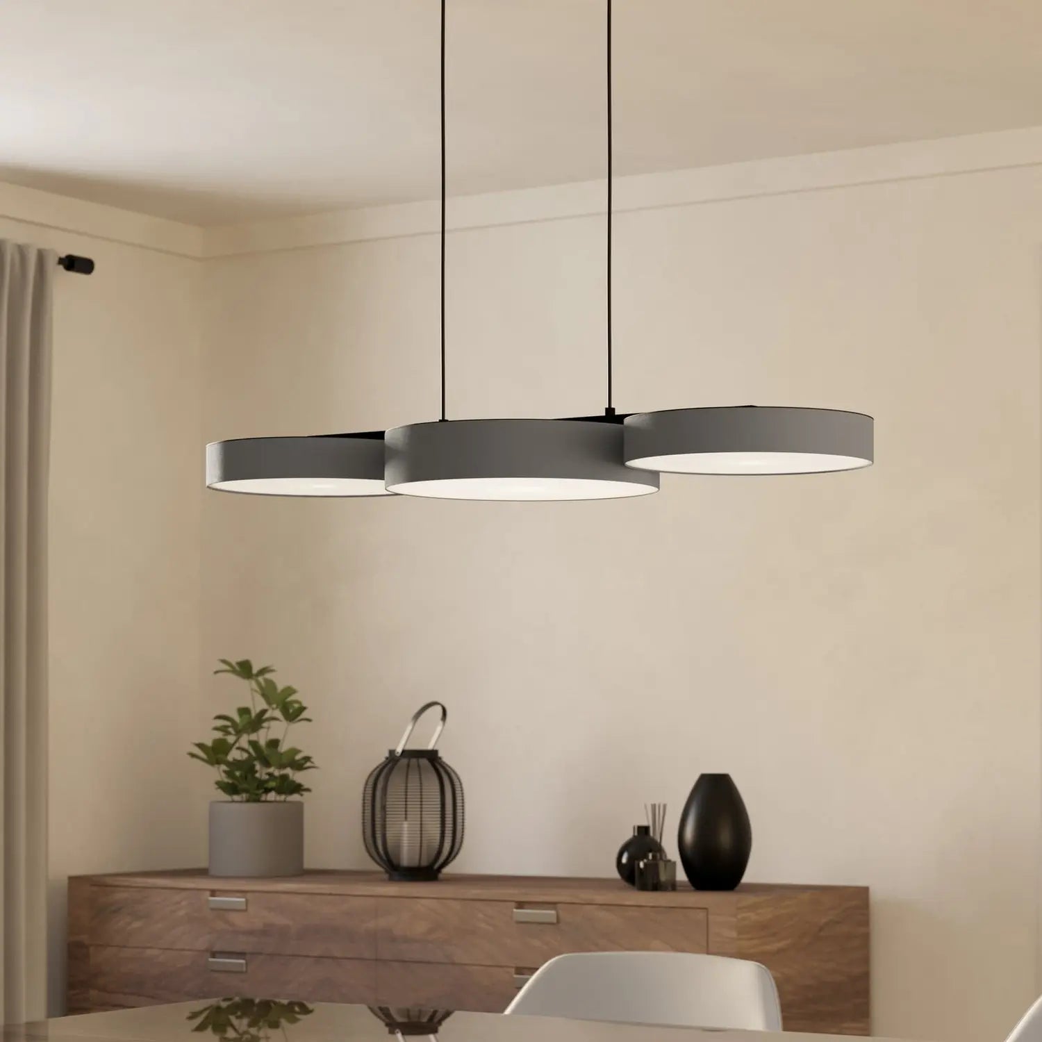 B-Ware Eglo Connect Hängeleuchte Pendelleuchte Smart App Led Barbano Z Grau Cct 82 Cm
