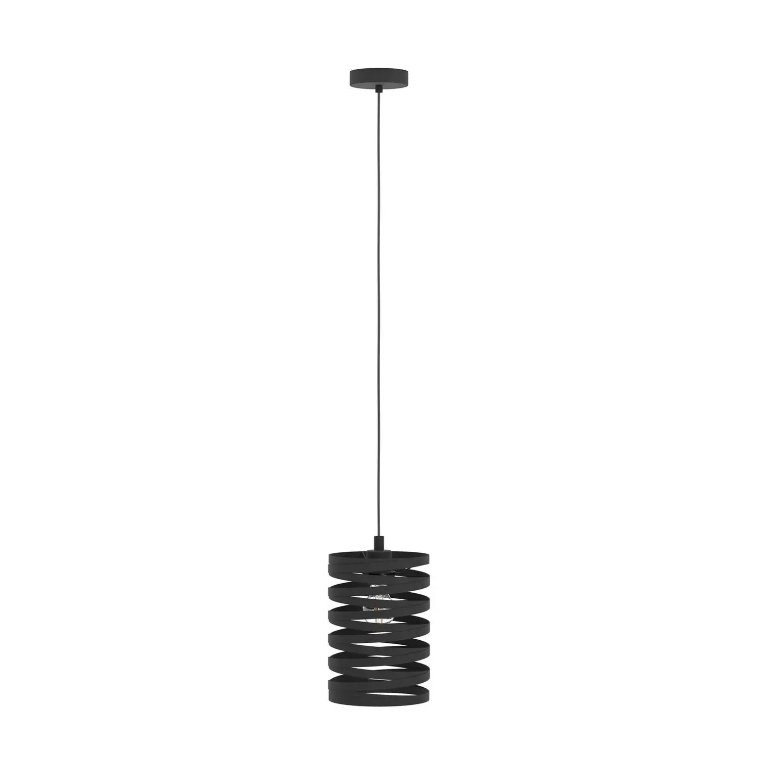 B-Ware Eglo Hängeleuchte Pendelleuchte Schwarz Stahl Cremella Lampe ø 18 Cm E27 Led