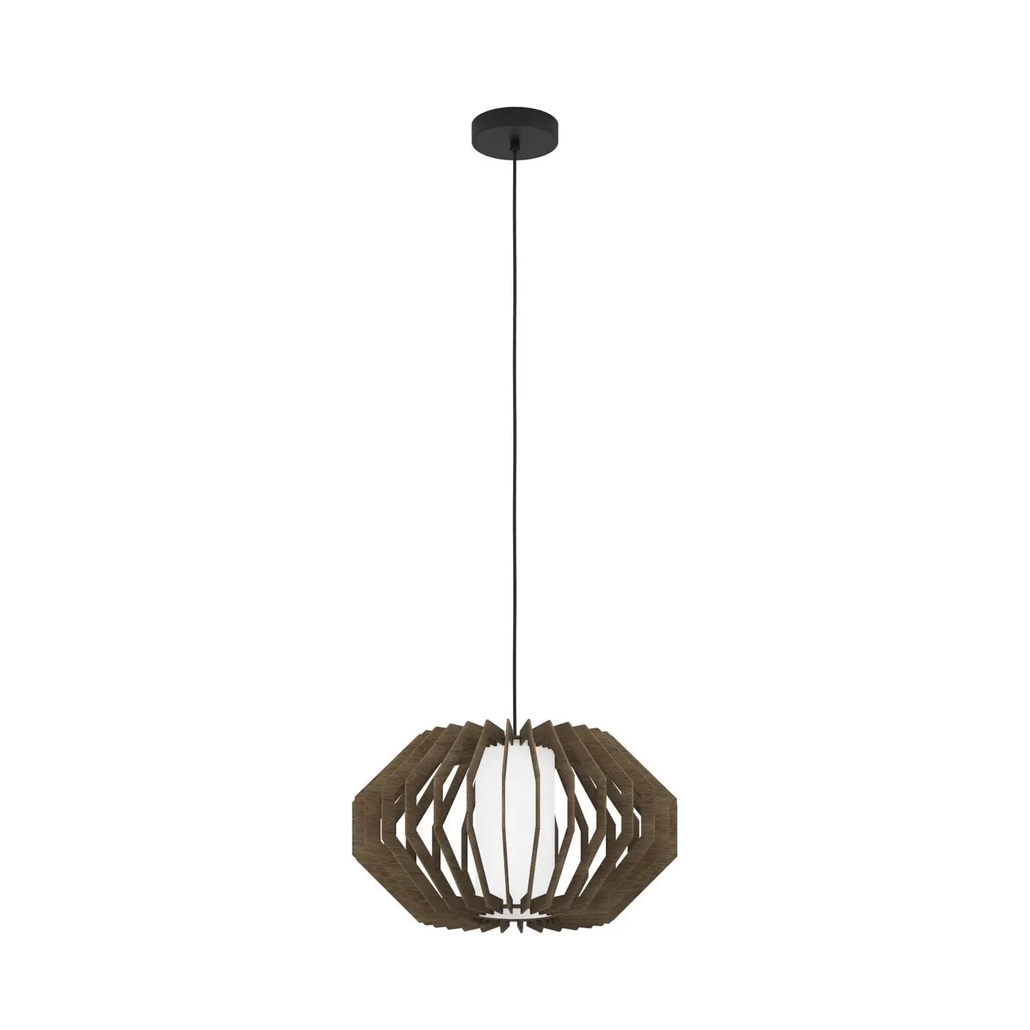 B-Ware Eglo Hängeleuchte Pendelleuchte Lampe Rusticaria Holz Glas Braun Weiß E27 Led