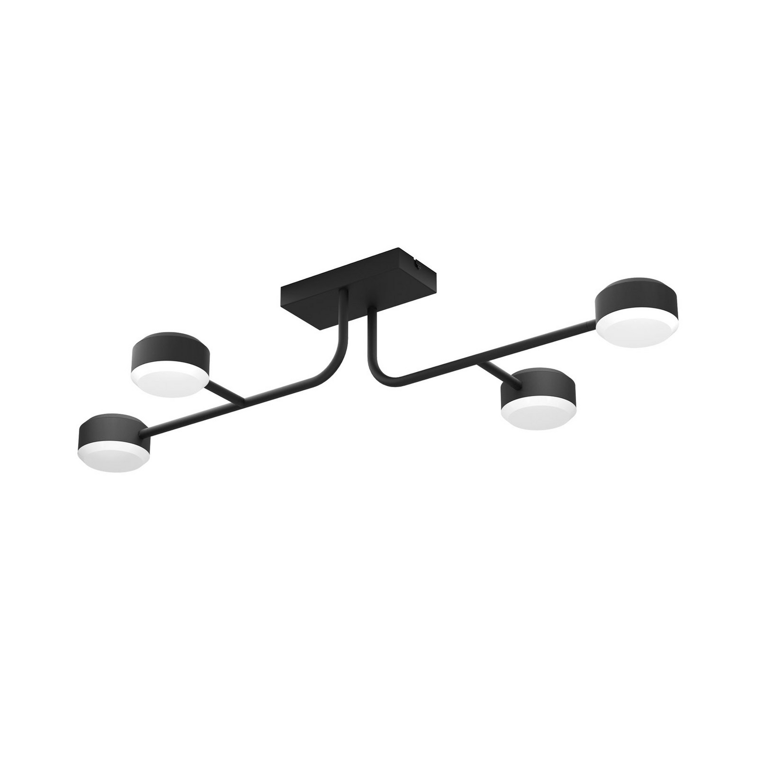B-Ware Eglo Led Deckenleuchte Leuchte Clavellina Schwarz Vierflammig Innenbeleuchtung