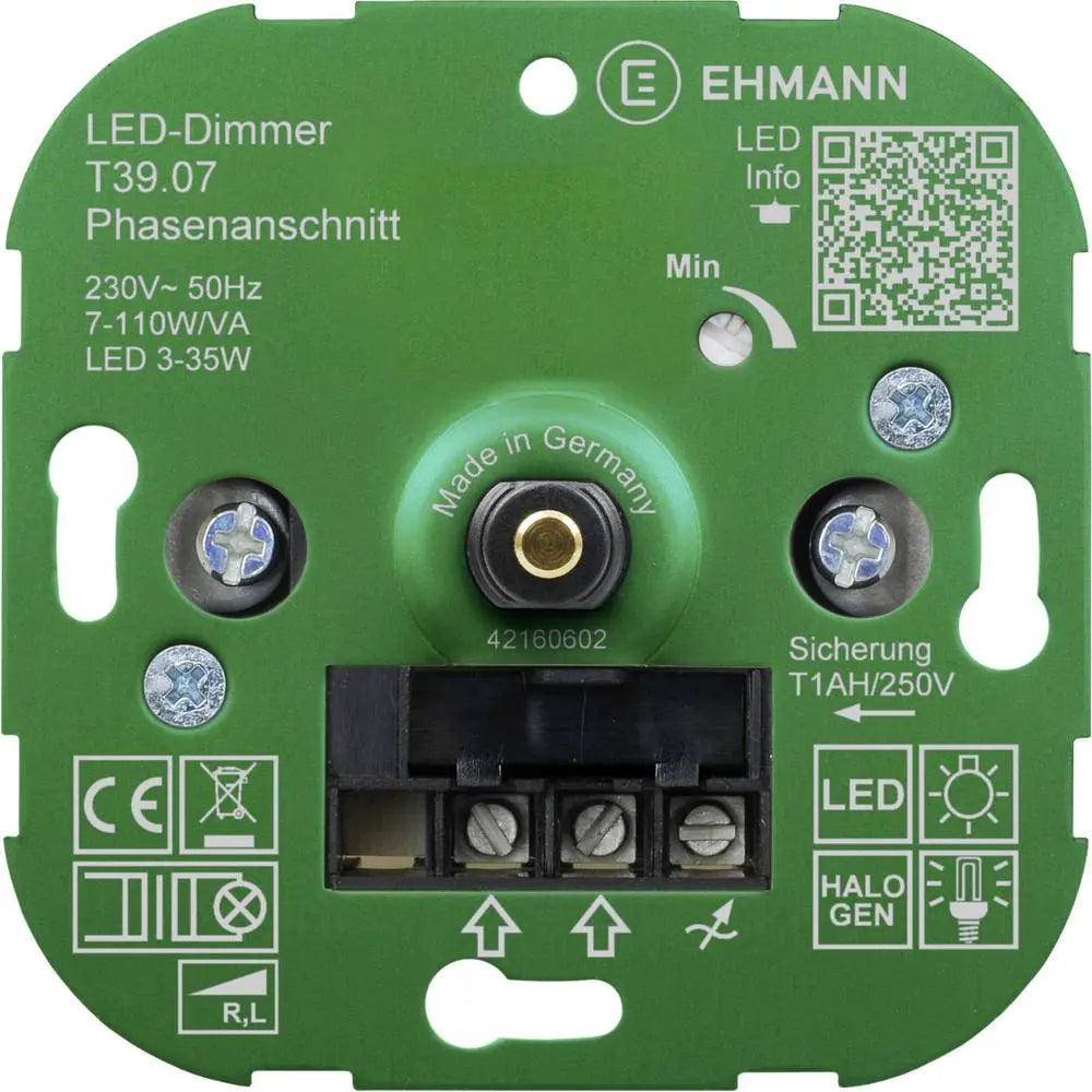 B-Ware Ehmann 3900x0700 Unterputz Dimmer Geeignet Für Leuchtmittel: Energiesparlampe, L