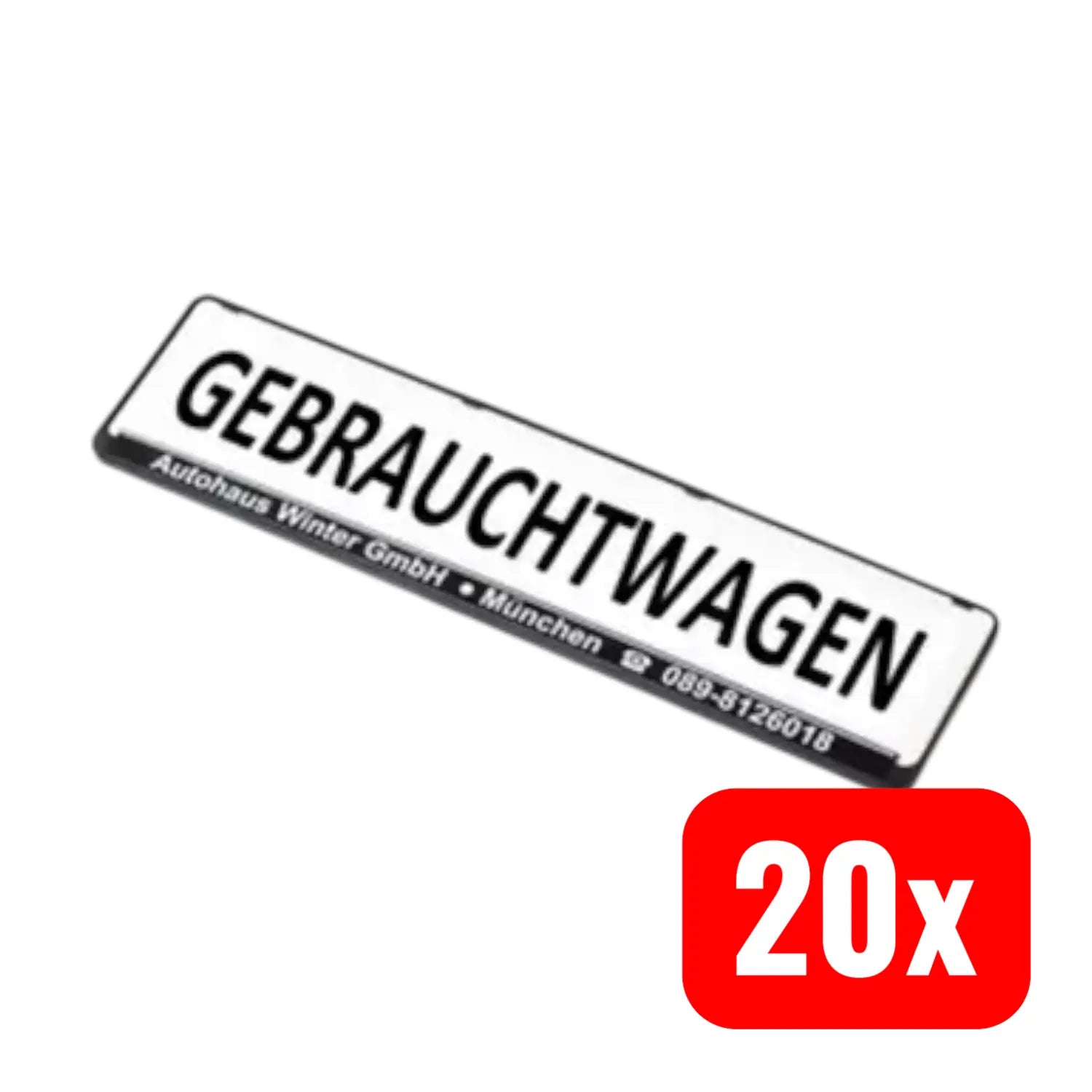 B-Ware Eichner Organisation Werbeschild Miniletter Polypropylen Gebrauchtwagen 20 Stück