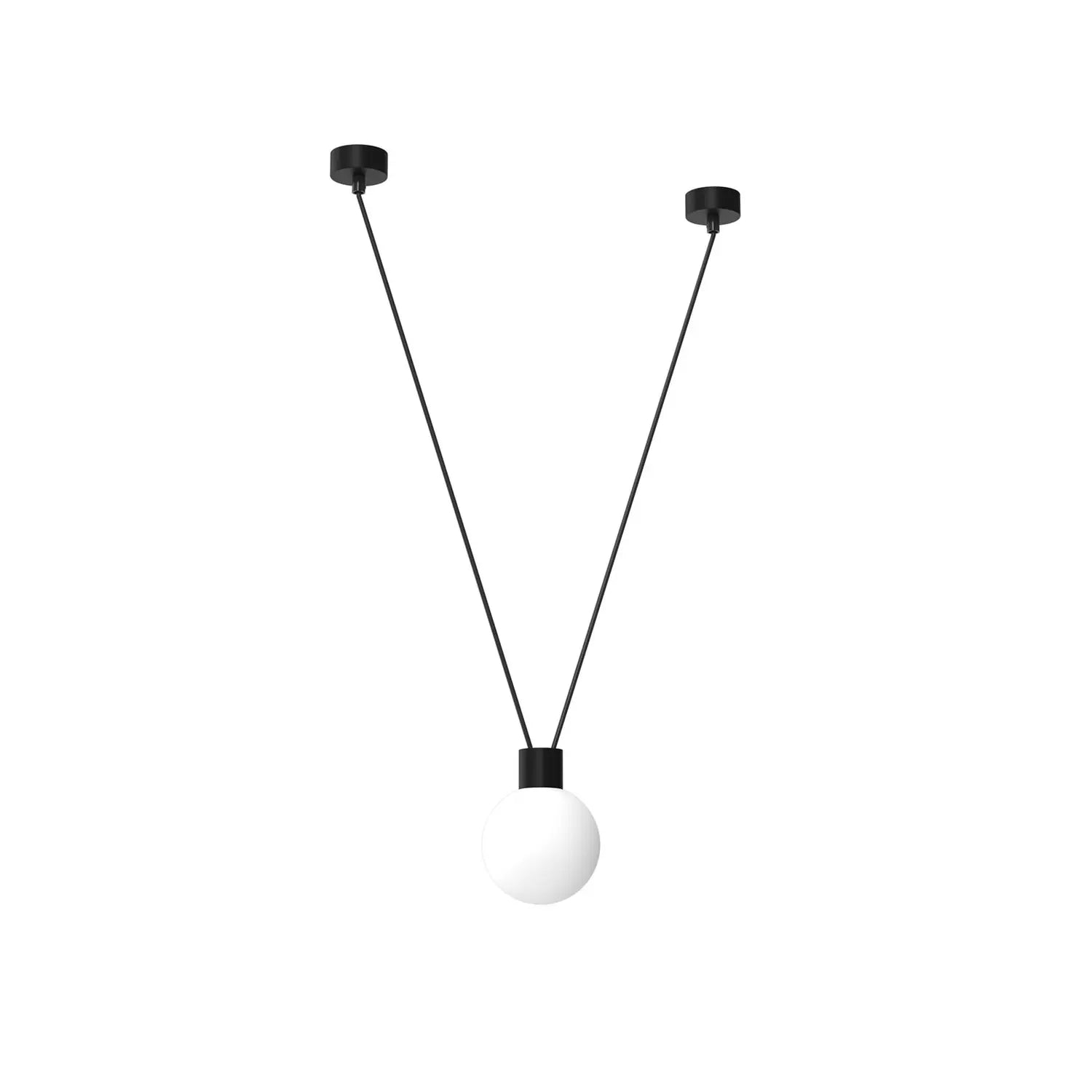 B-Ware Eko Light Hängeleuchte Deckenlampe Capri Rund Schirm Einflammig Schwarz/Weiß G9