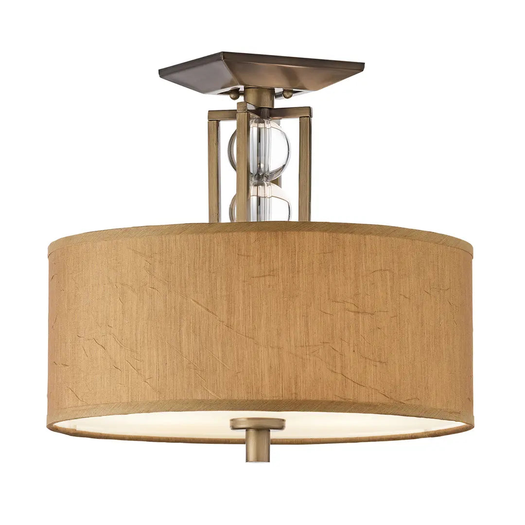 B-Ware Elstead Deckenleuchte Plafonds Lampe Celestial Textilschirm Braun Warmes Braun