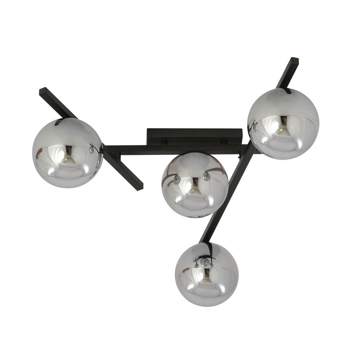 B-Ware Emibig Deckenlampe Leuchte Smart Deckenleuchte Schwarz Grafit 4 Flammig E14