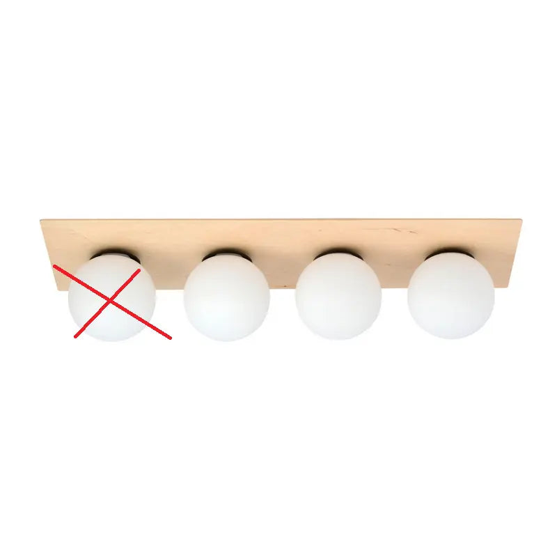 B-Ware Emibig Deckenleuchte Lampe Kenzo Braun Weiß 4 Flammig Siehe Text/Foto