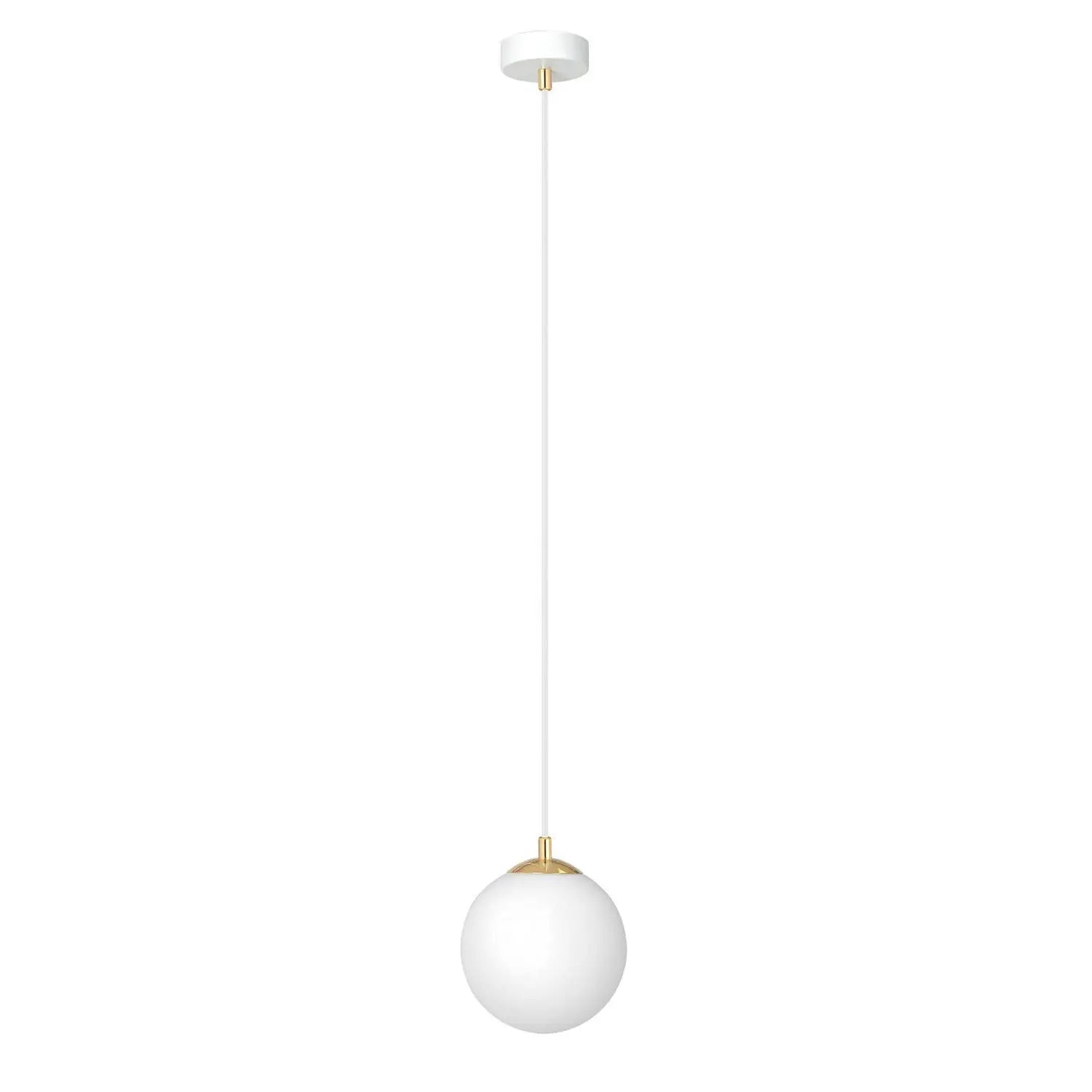 B-Ware Emibig Pendelleuchte Hängeleuchte Royal Glas Weiß E14 Led 1 Flammig Dimmbar