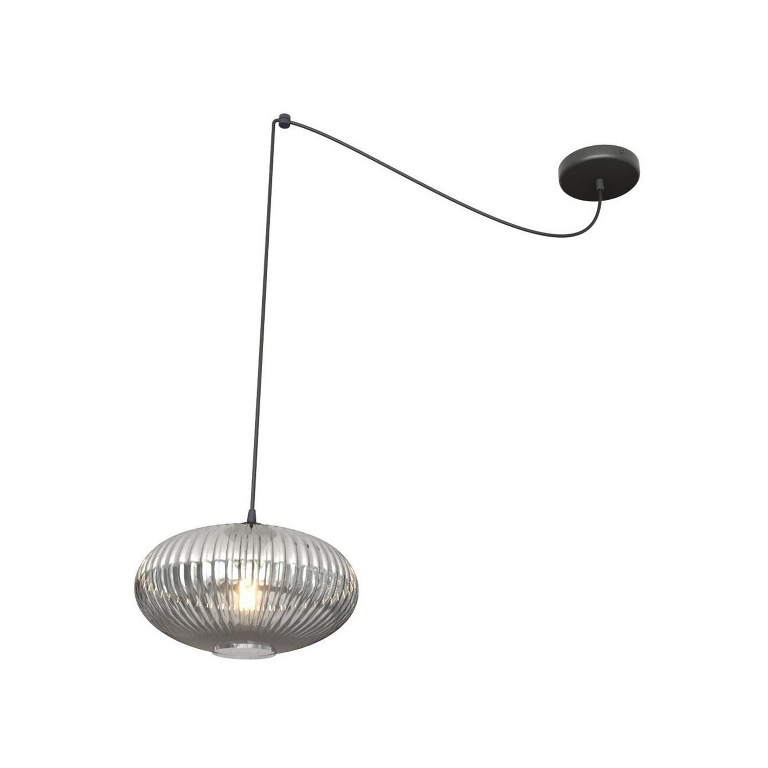 B-Ware Emibig Lighting Hängelampe Deckenleuchte Origo 30 Cm Rauchgrau Schwarz Dezentral