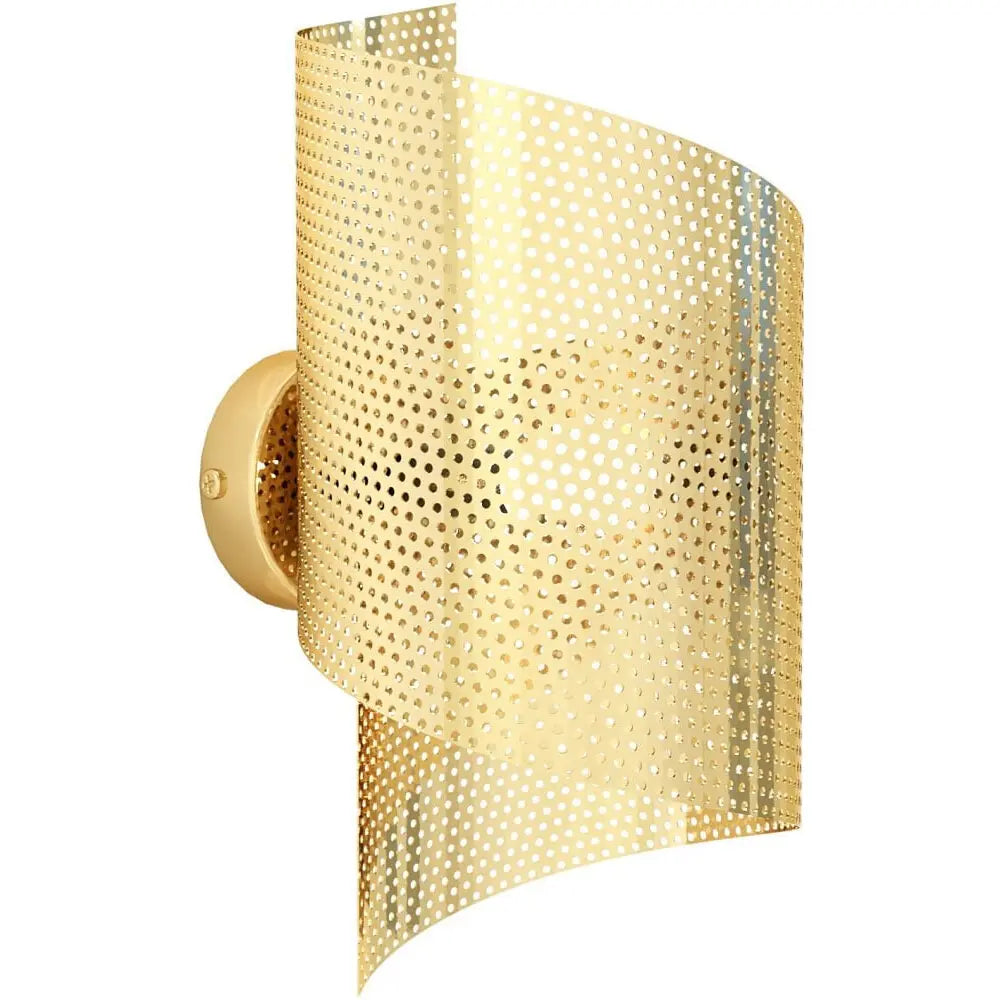 B-Ware Emibig Wandleuchte Wandlampe Spiral Goldfarben Metall Höhe 29cm G9 Led 1 Flammig