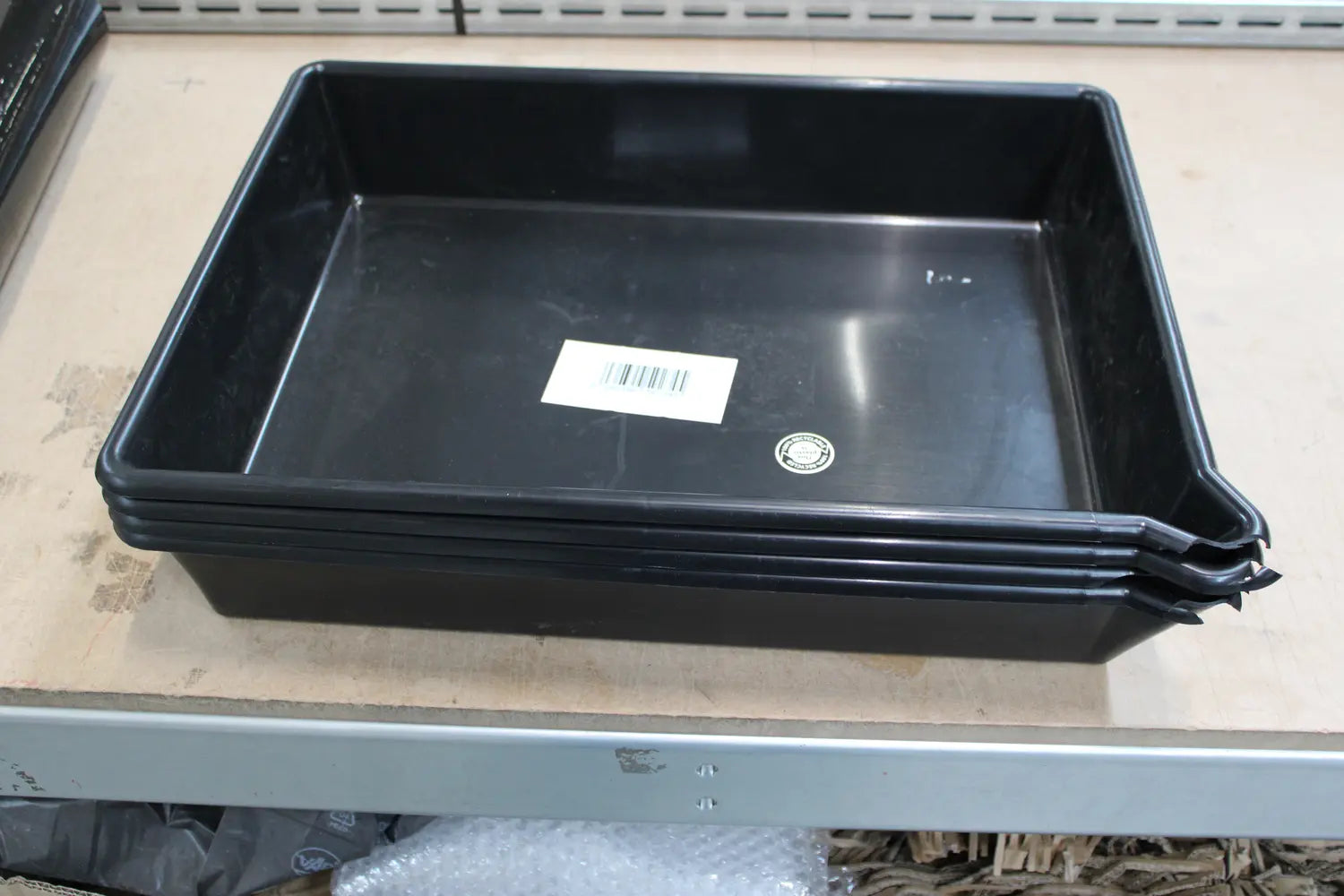 B-Ware Emtez Auffangwanne Wanne Kleingebinde Polyethylen Schwarz 4 Stück Siehe Text