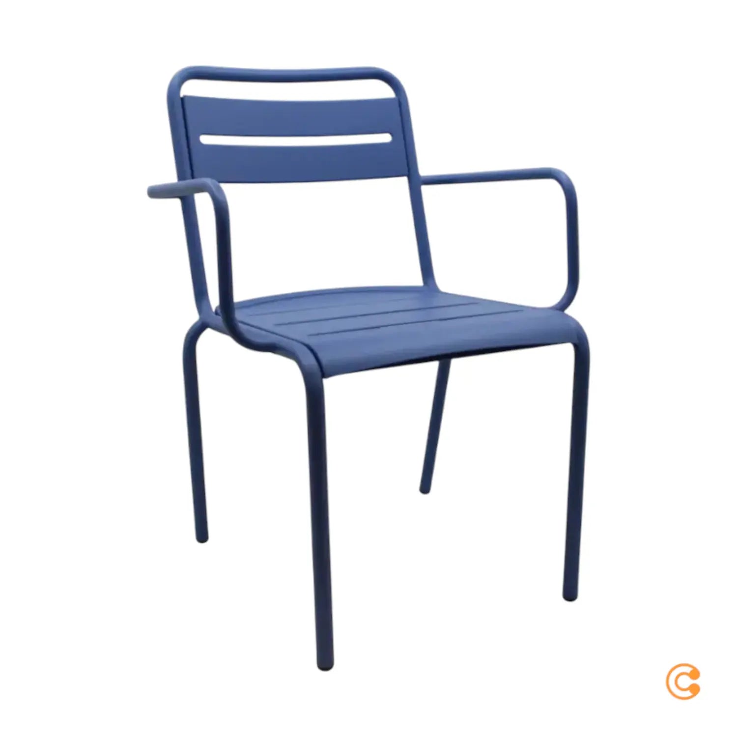 B-Ware Emu Star Armlehnstuhl Gartenstuhl Marineblau Stahl Gartenmöbel Siehe Text/Foto