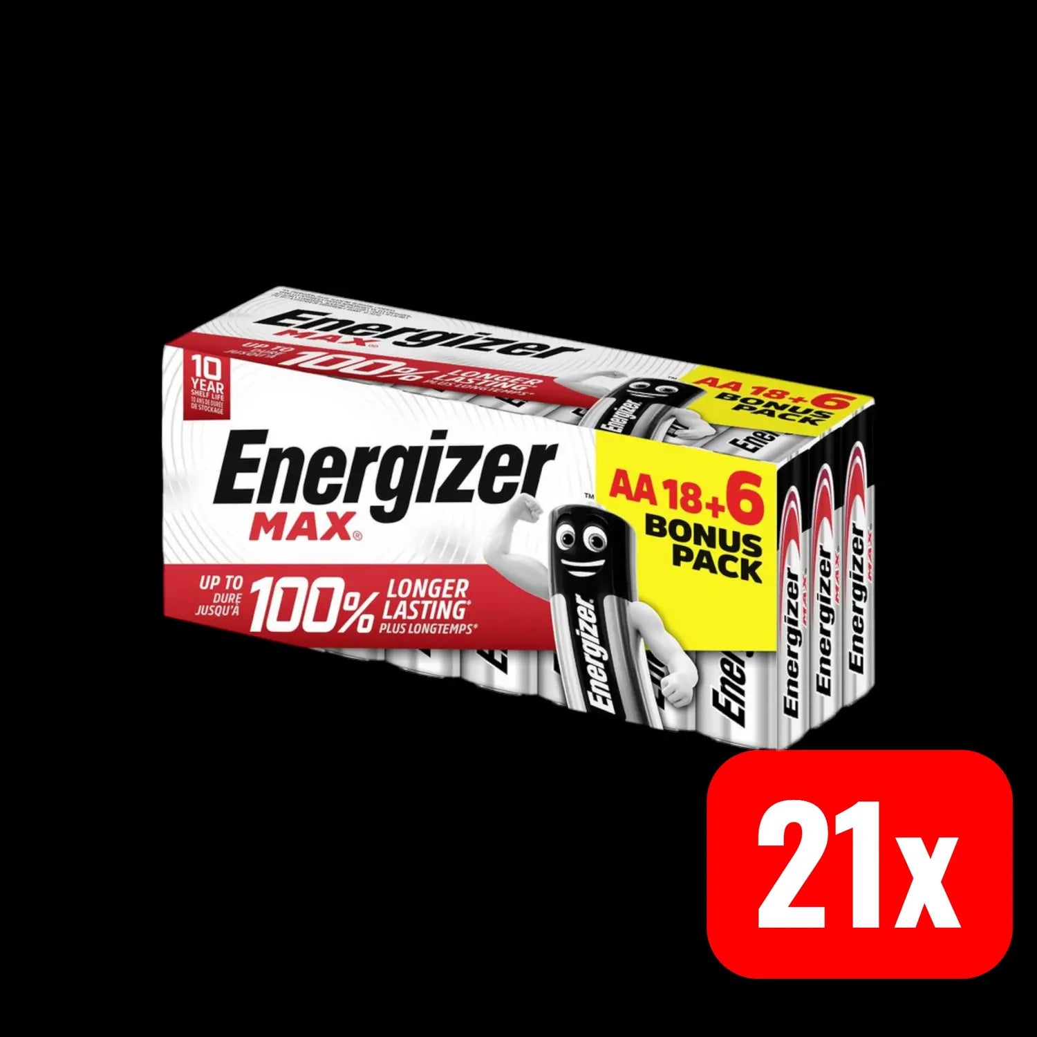 B-Ware Energizer Max Mignon (Aa) Batterie Alkali Mangan 1.5 V Ladeakku Akku 21 Stück